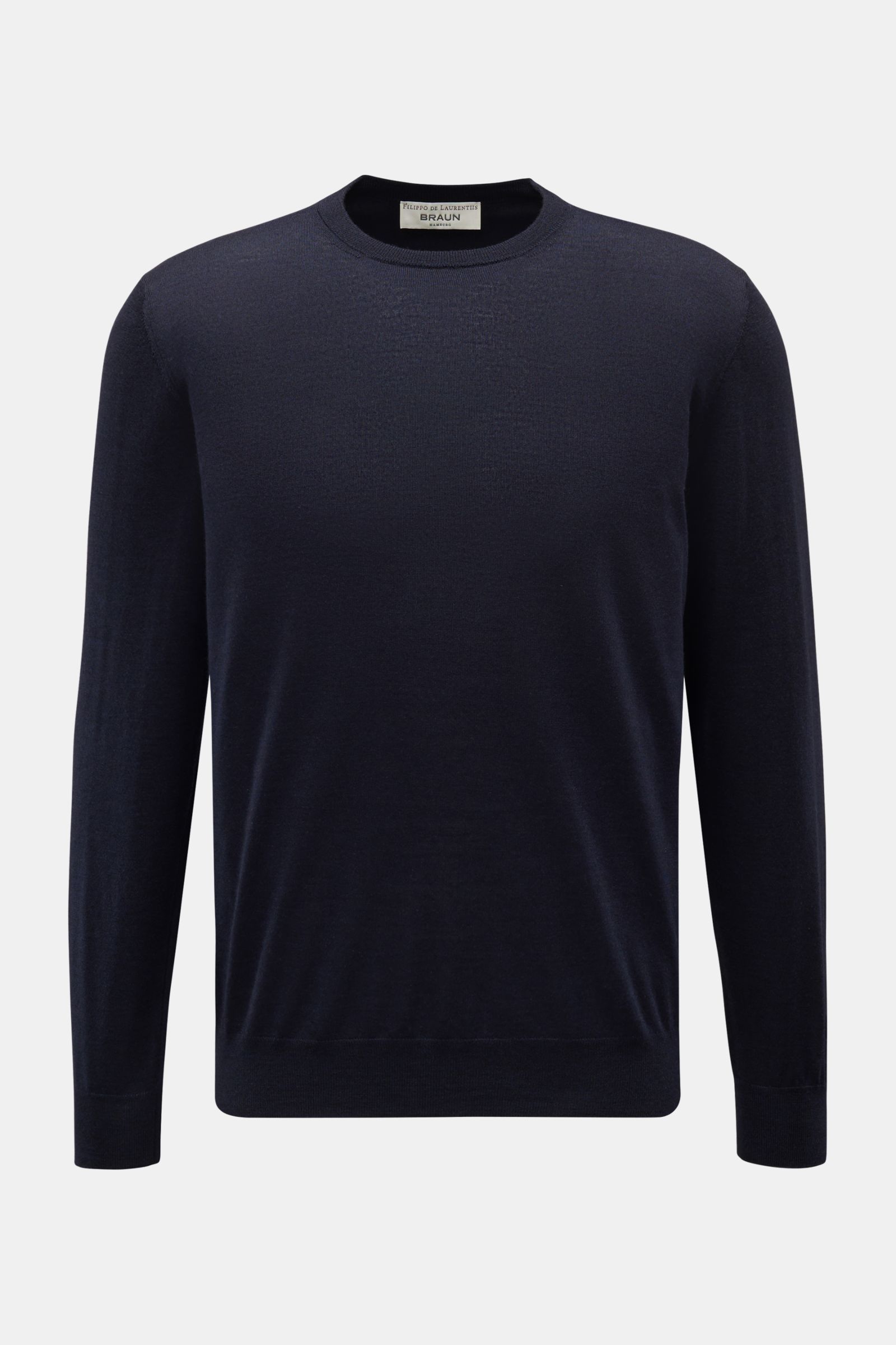 Filippo de Laurentiis Feinstrick-Rundhalspullover navy