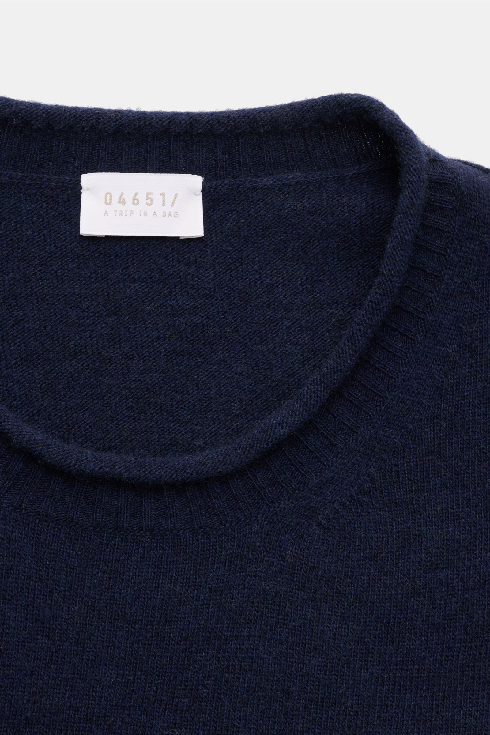 04651/ A trip in a bag Rundhalspullover 'Boiled Crew' navy