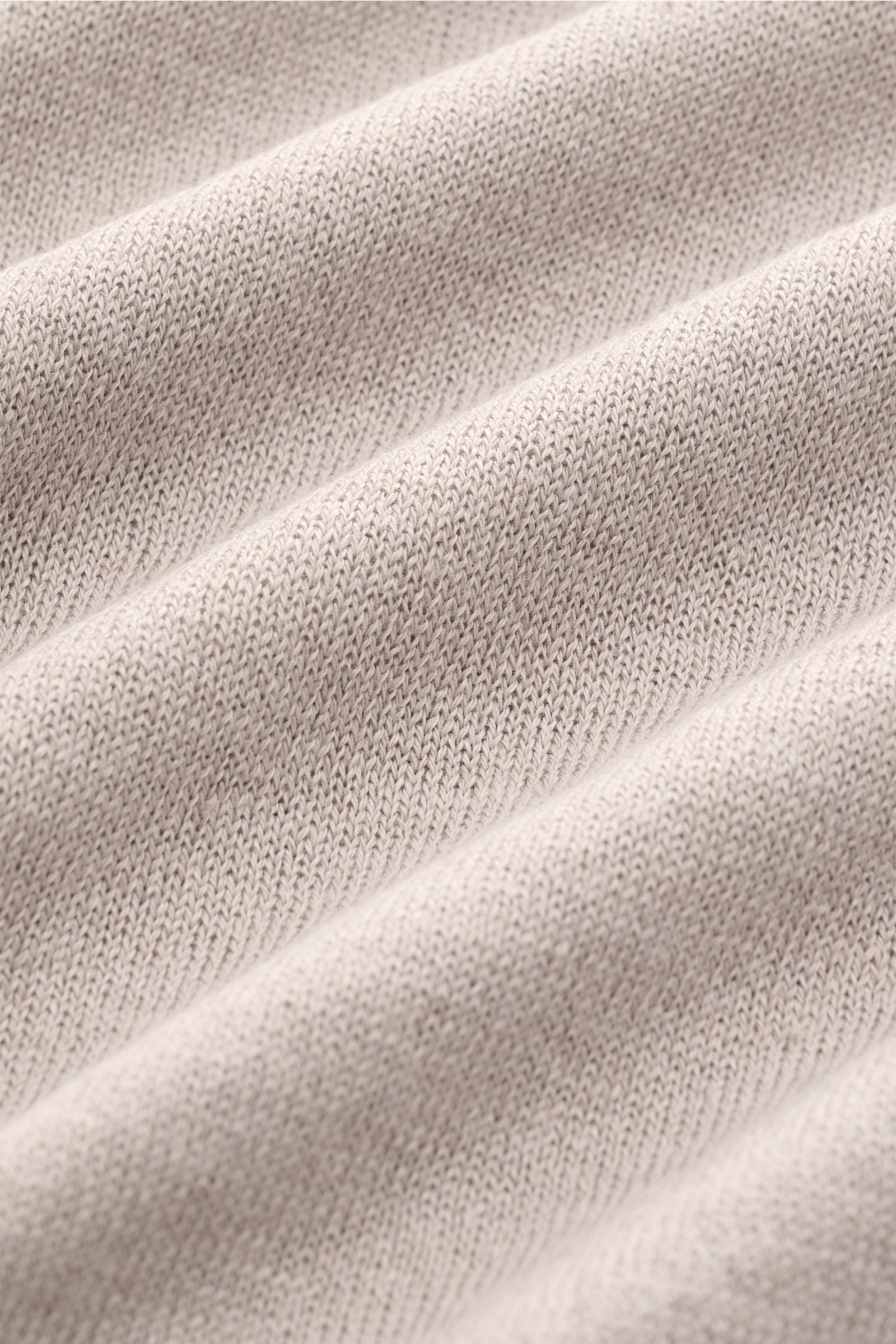 04651/ A trip in a bag Rundhalspullover 'Piping Crew' taupe