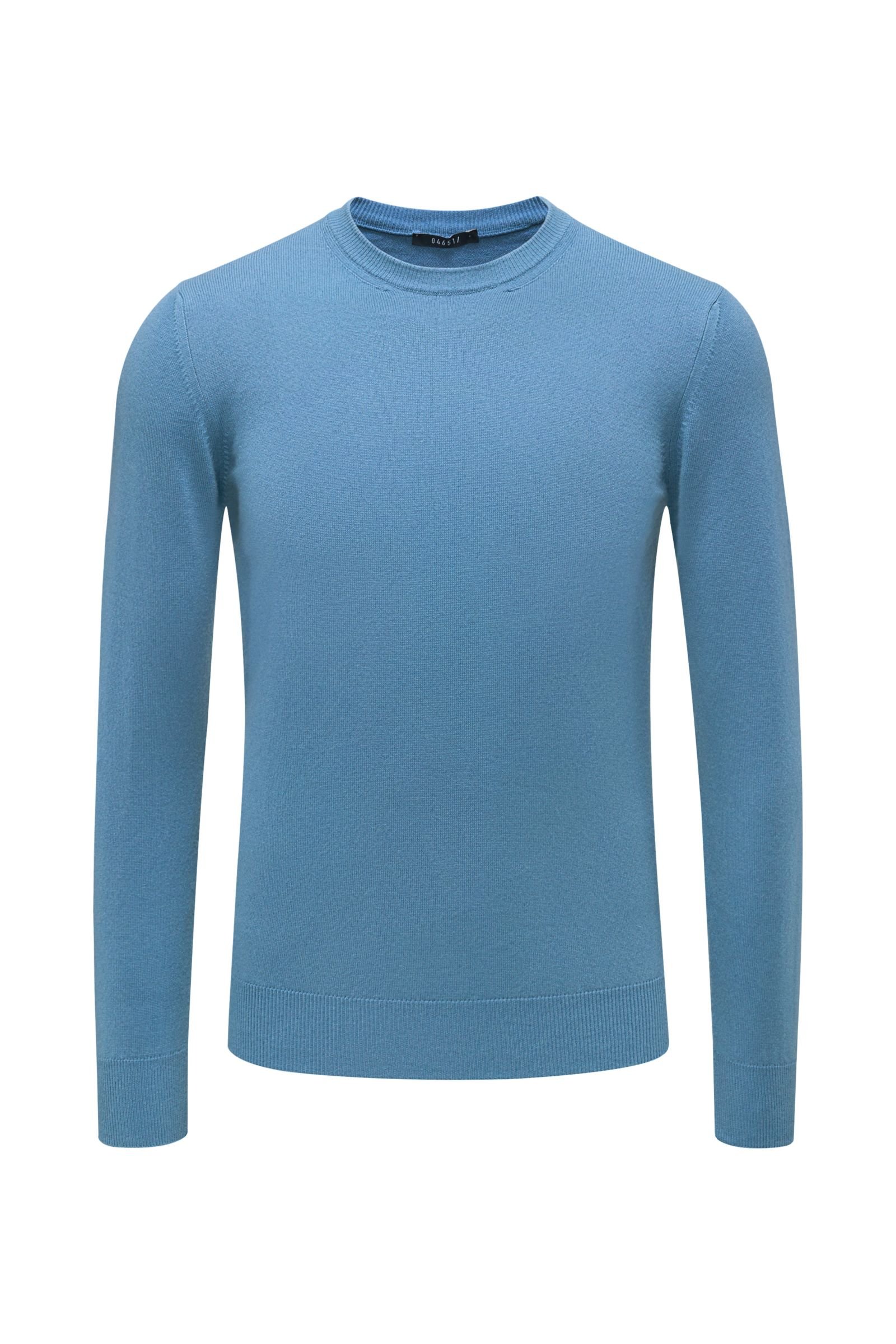 Cashmere R-neck jumper smoky blue