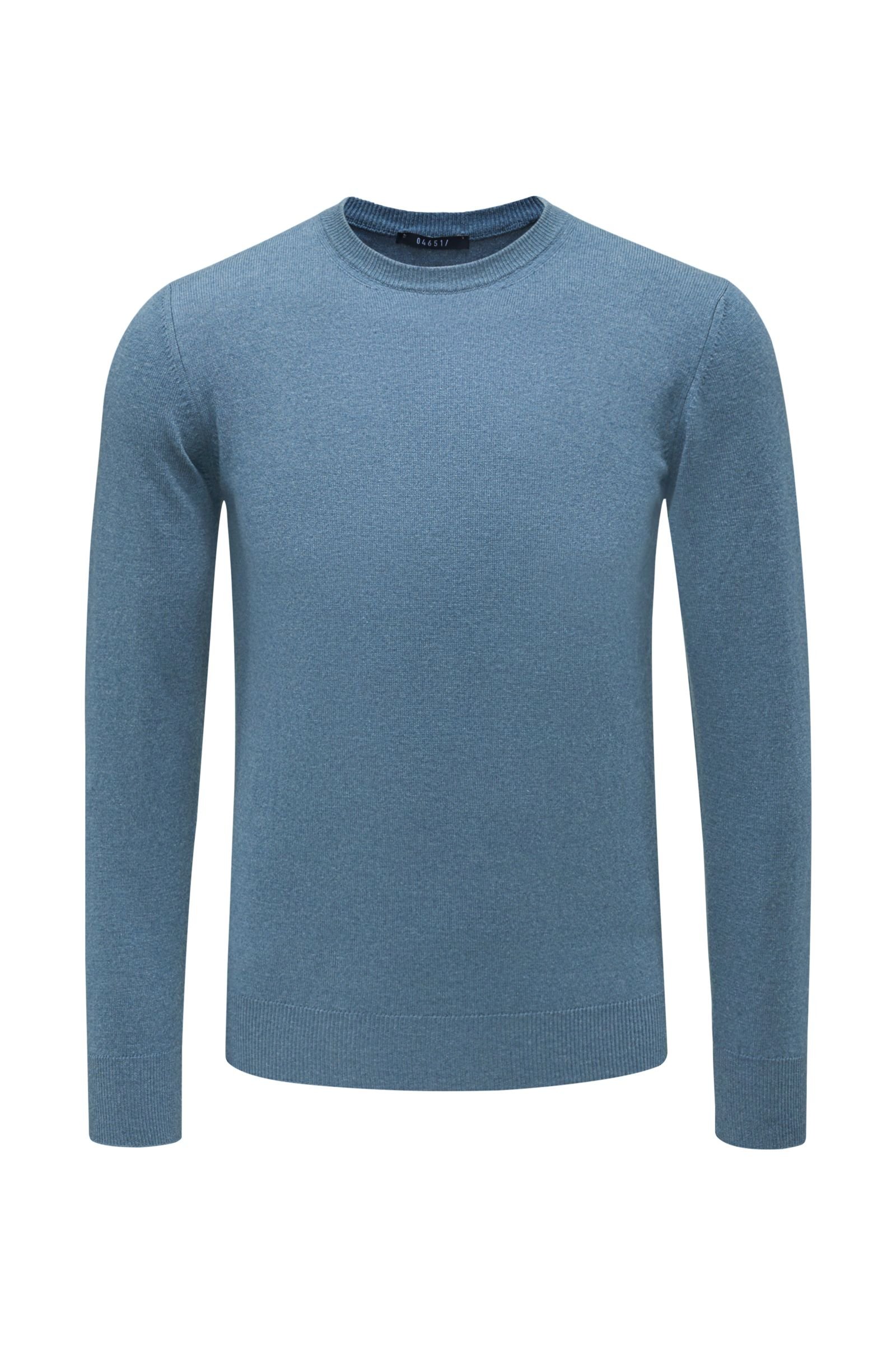 Cashmere R-neck jumper grey-blue