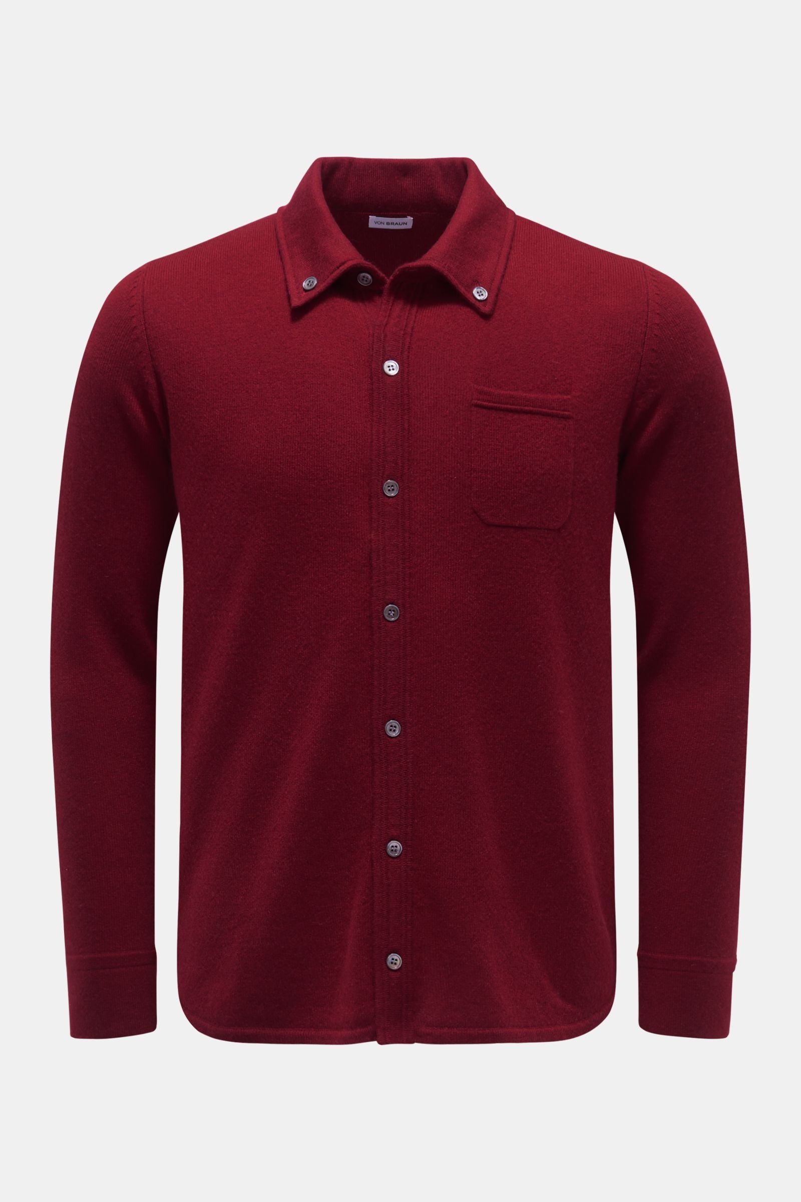 Cashmere overshirt dark red