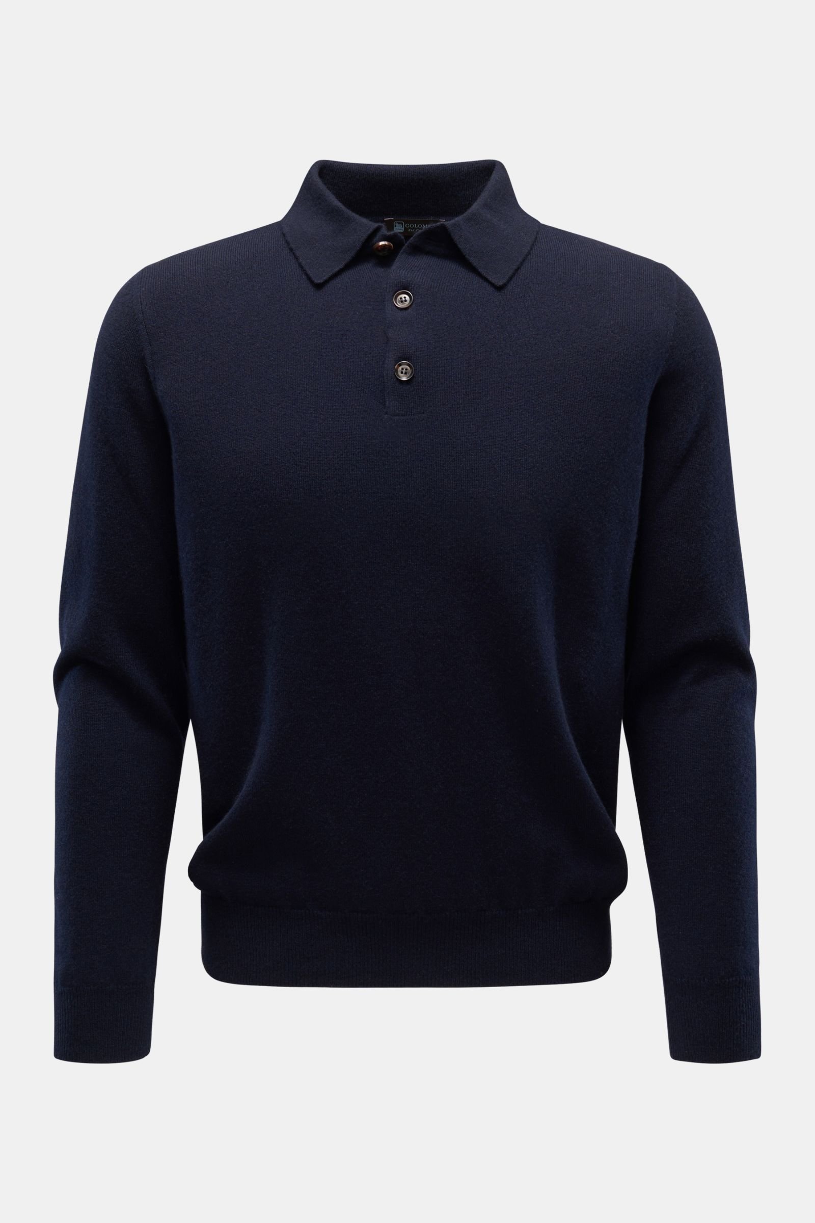 Baby-Cashmere Strickpolo navy