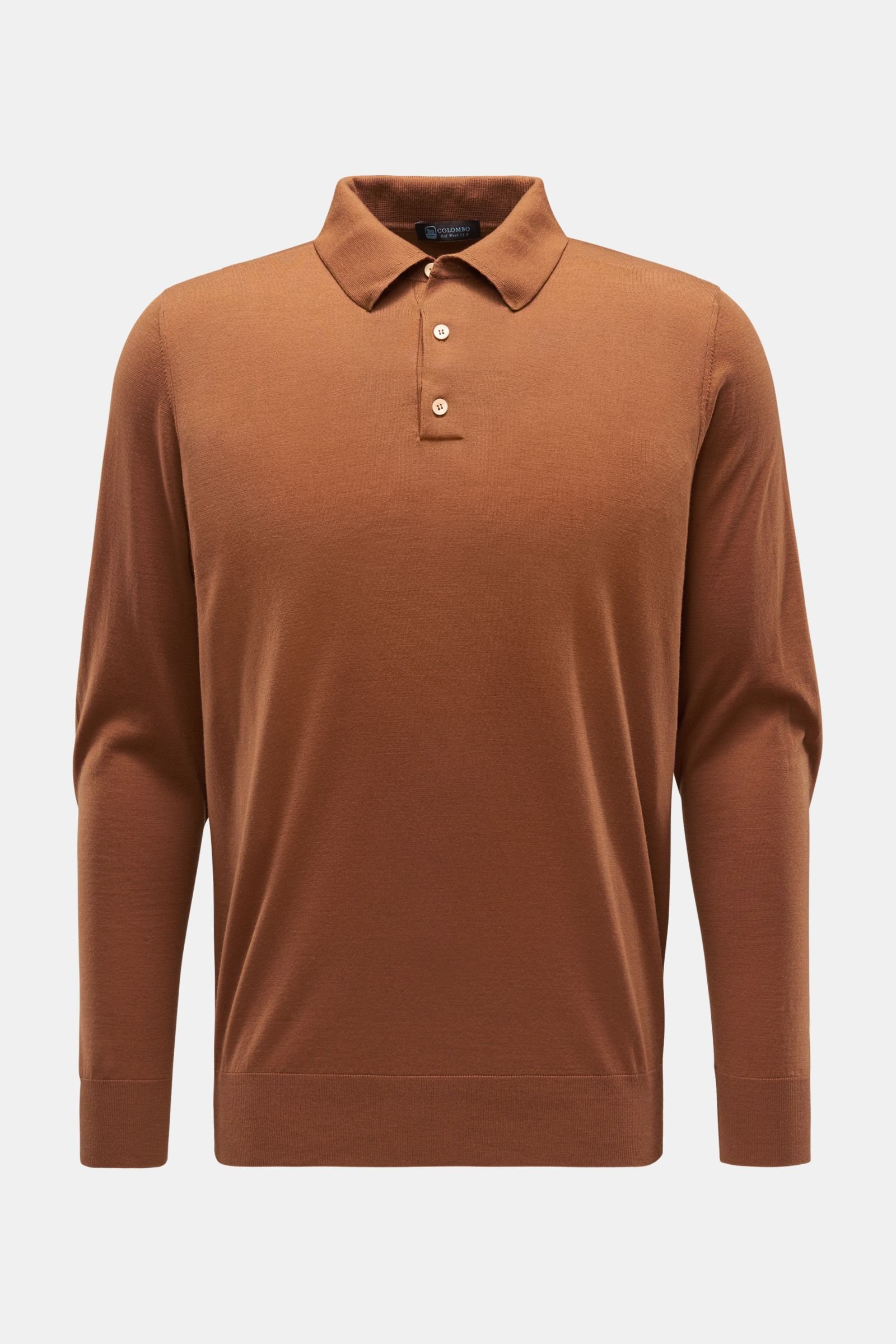 Knitted polo light brown