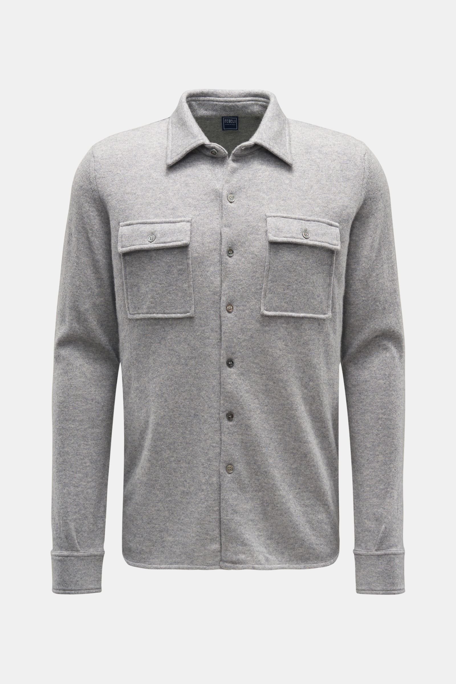 Cashmere overshirt 'Corviglia' grey