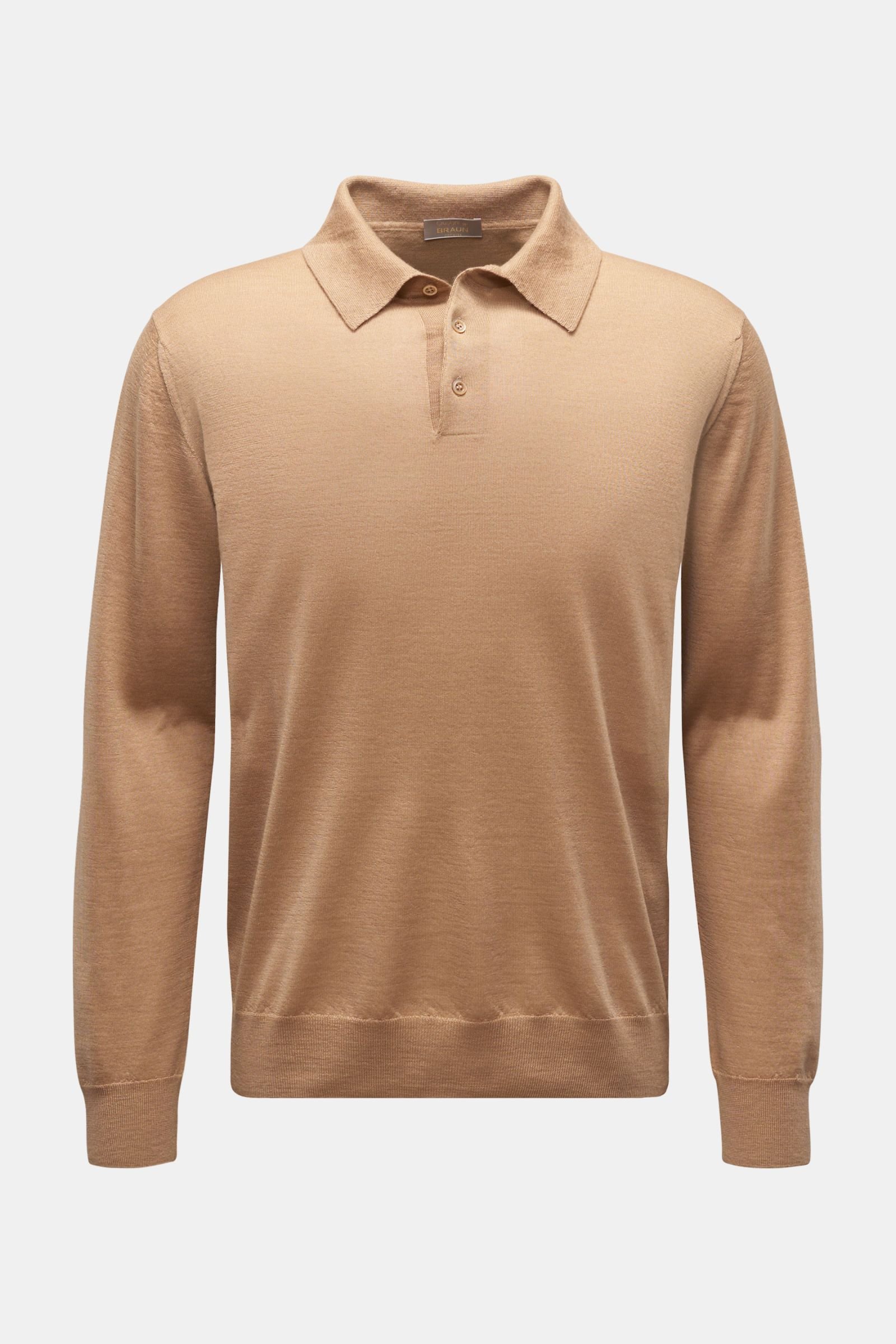 Knit polo light brown