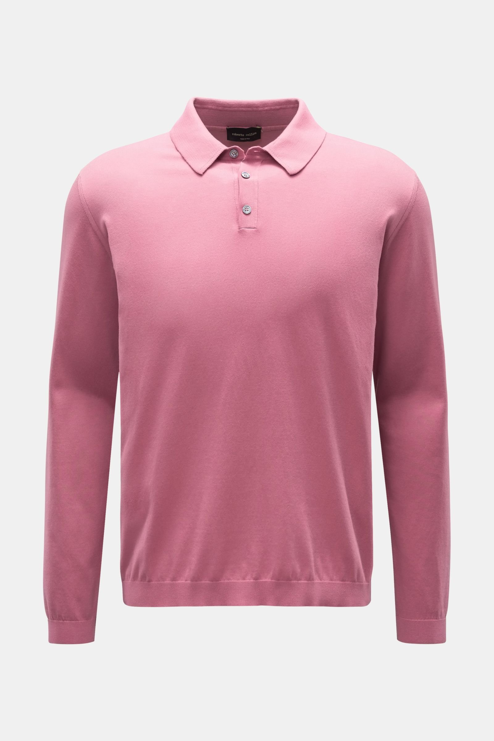 Knit polo antique pink