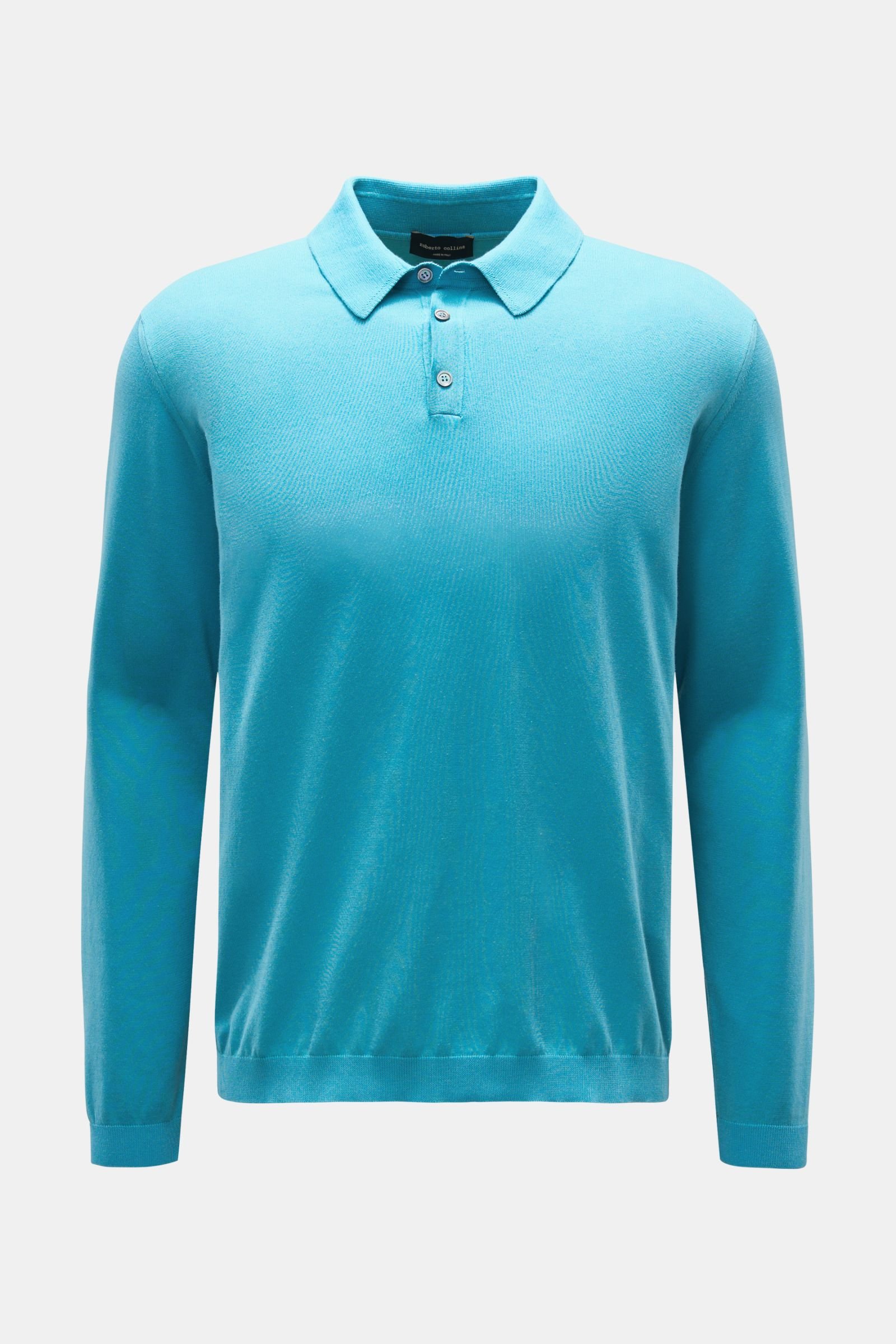 Knit polo turquoise