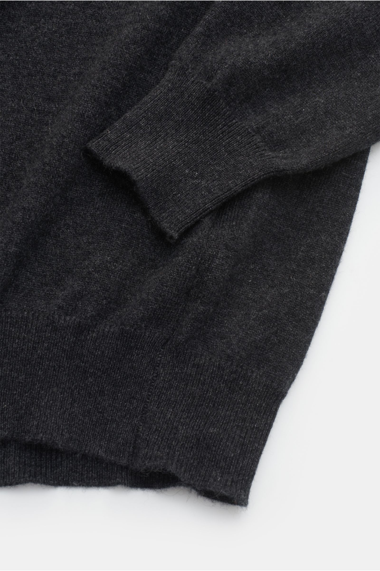 Fedeli Cashmere knit polo 'Sportman' dark grey