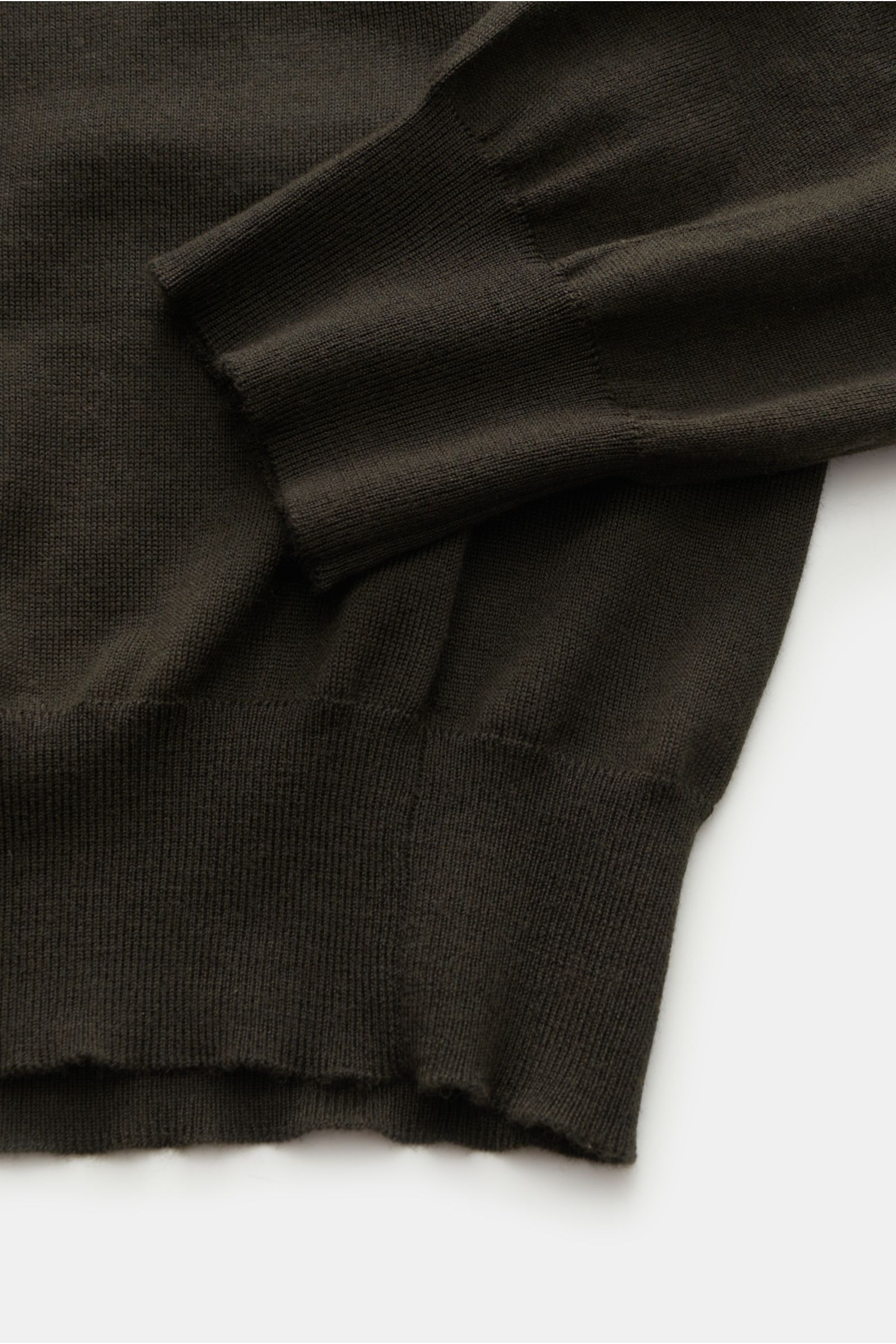 von Braun Feinstrickpolo dark olive von Braun Feinstrickpolo dark olive