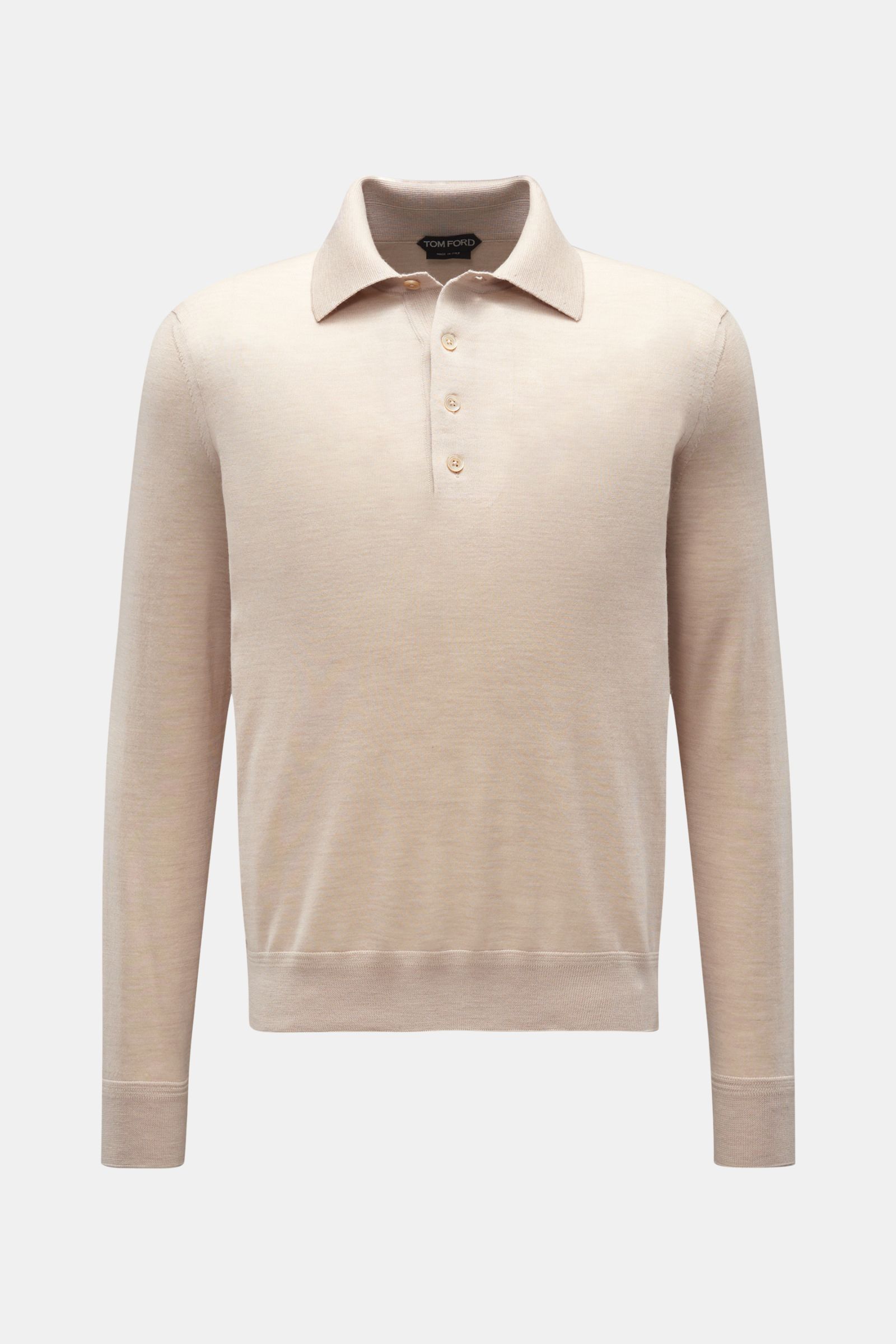 TOM FORD fine knit polo beige | BRAUN Hamburg
