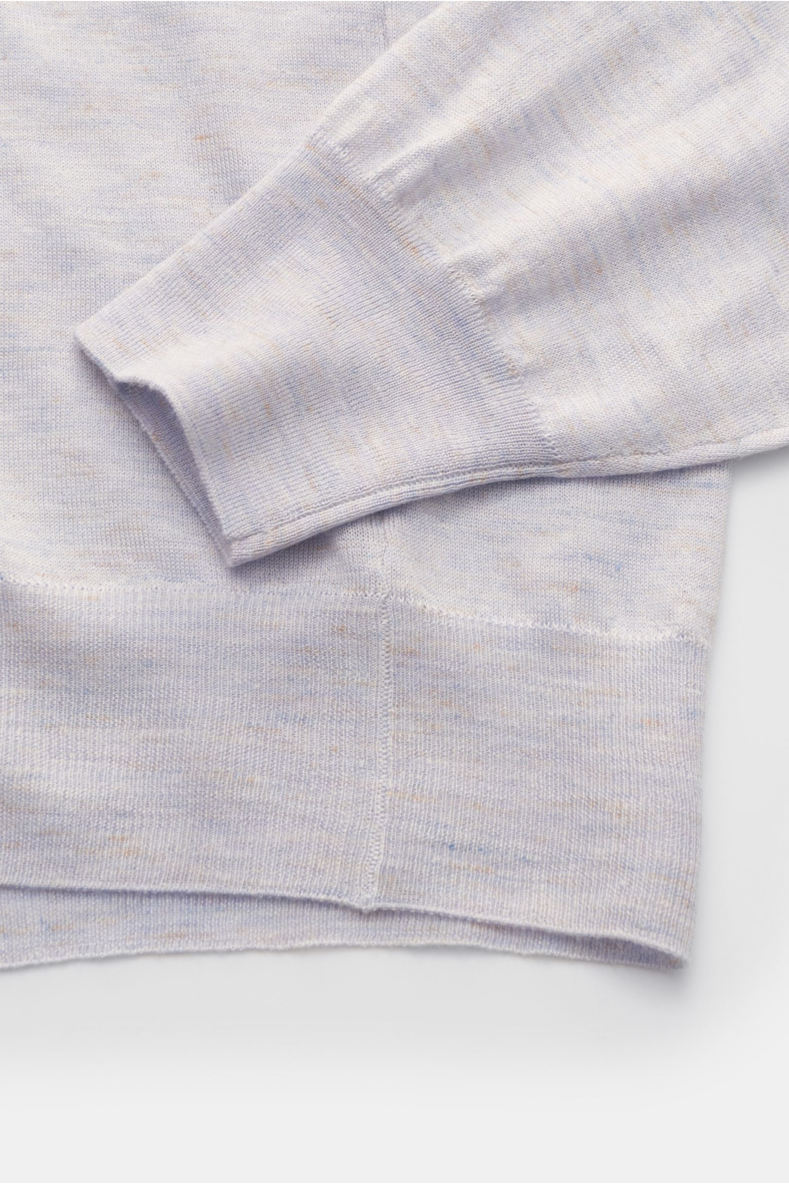 Brunello Cucinelli Strickpolo rauchblau meliert