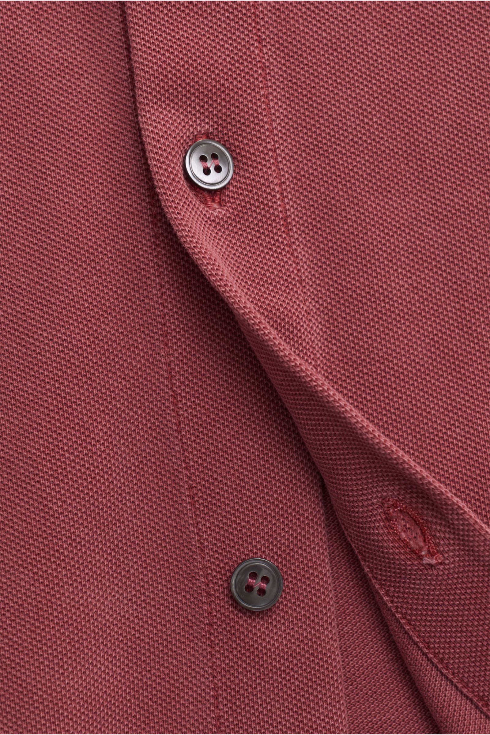 04651/ A trip in a bag Piqué-Hemd rotbraun