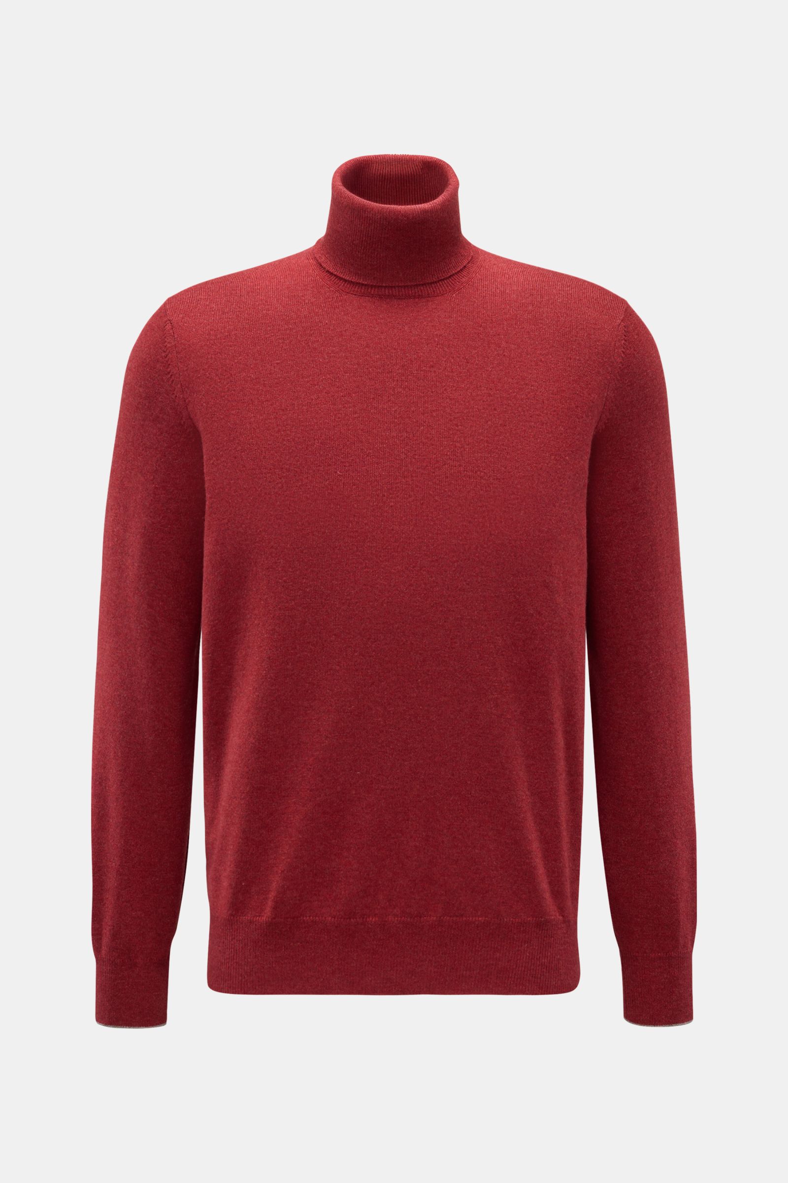 BRUNELLO CUCINELLI cashmere turtleneck jumper dark red BRUNELLO CUCINELLI cashmere turtleneck jumper dark red
