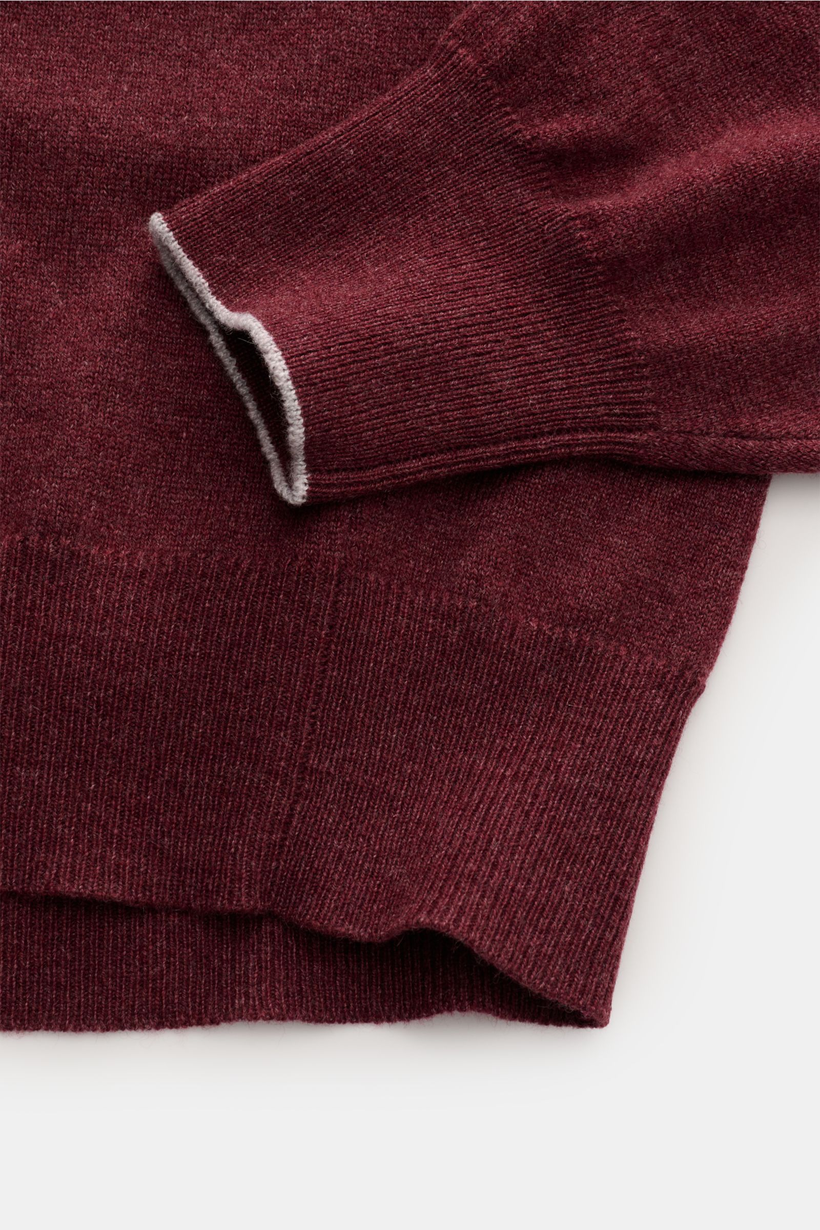 BRUNELLO CUCINELLI カシミヤ×シルク ニット 44 ボルドー BRUNELLO CUCINELLI cashmere turtleneck jumper burgundy mottled