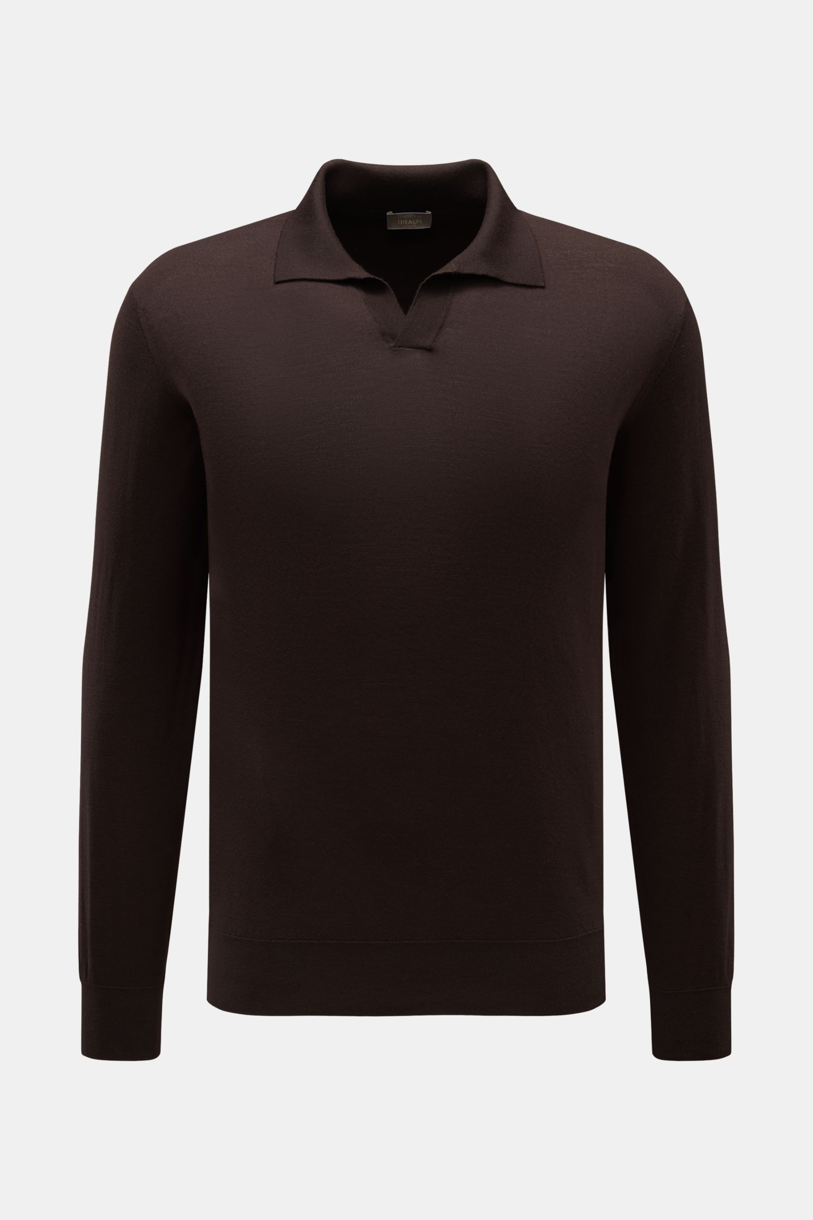 Cruciani Strickpolo dunkelbraun
