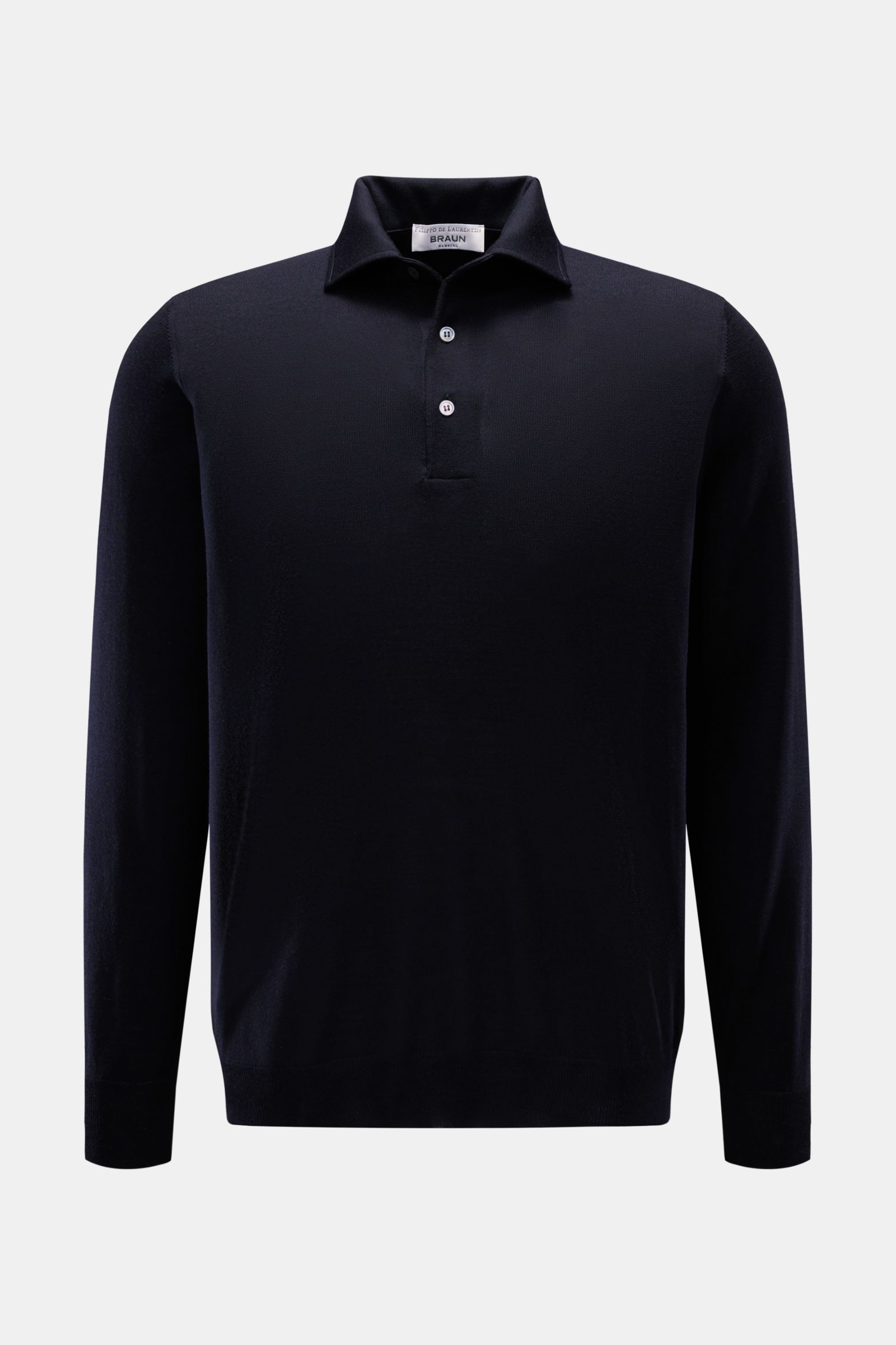 Filippo de Laurentiis Feinstrick-Polo dark navy