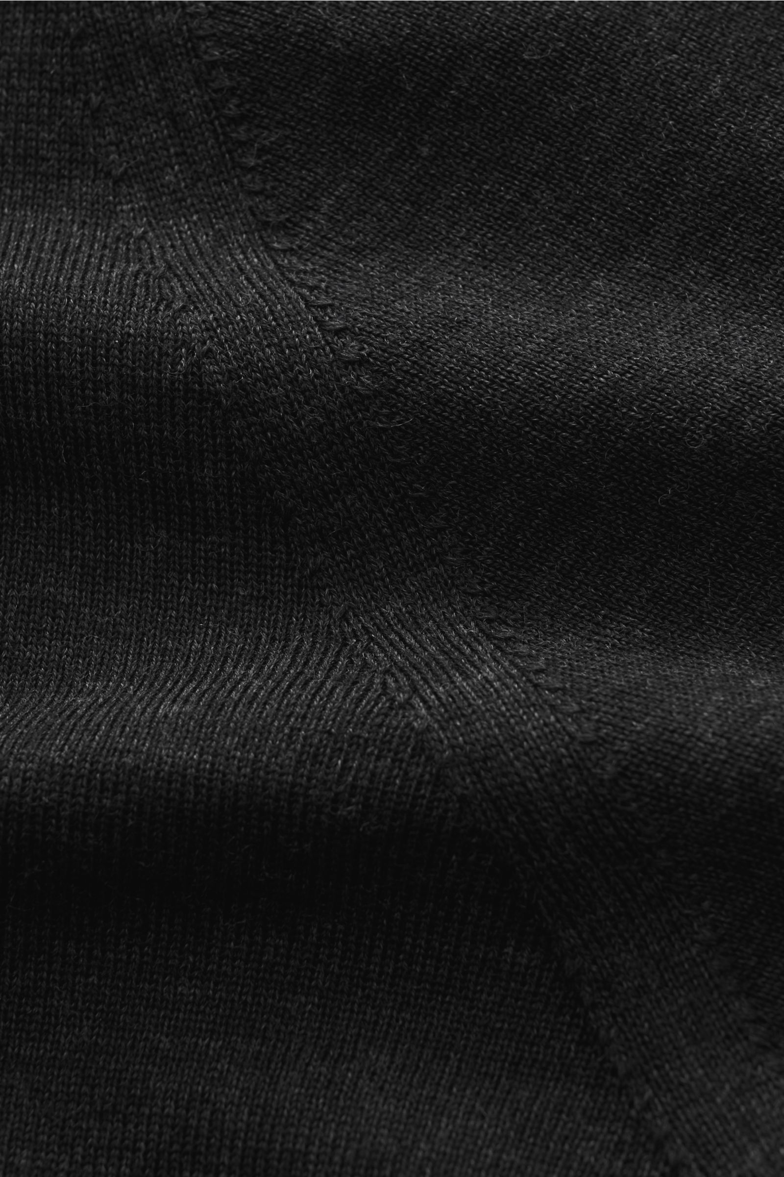 Filippo de Laurentiis Feinstrick-Polo anthrazit meliert