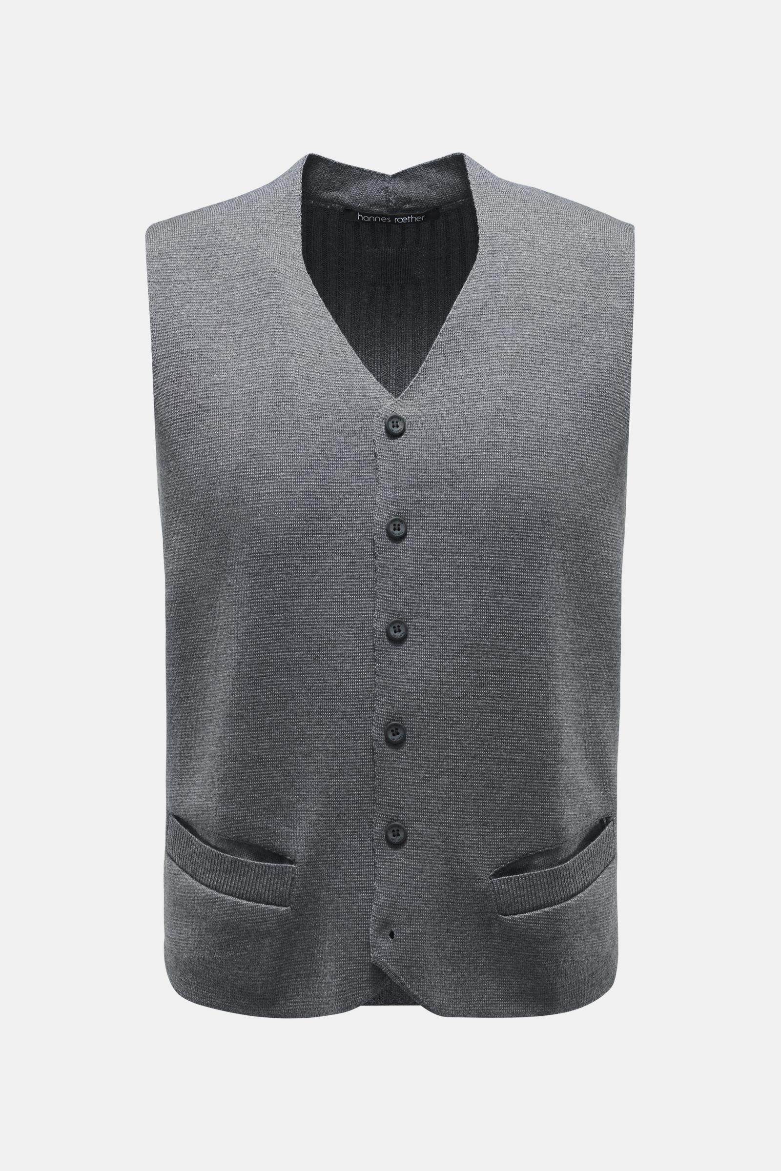 Knitted gilet 'Gi16let.130' grey