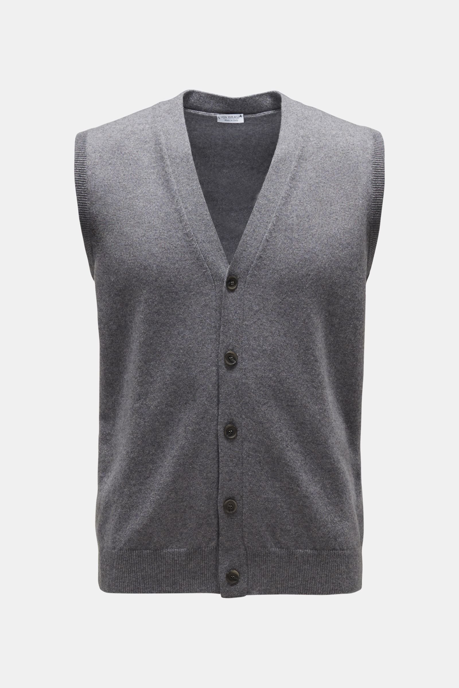 Cashmere knit waistcoat grey