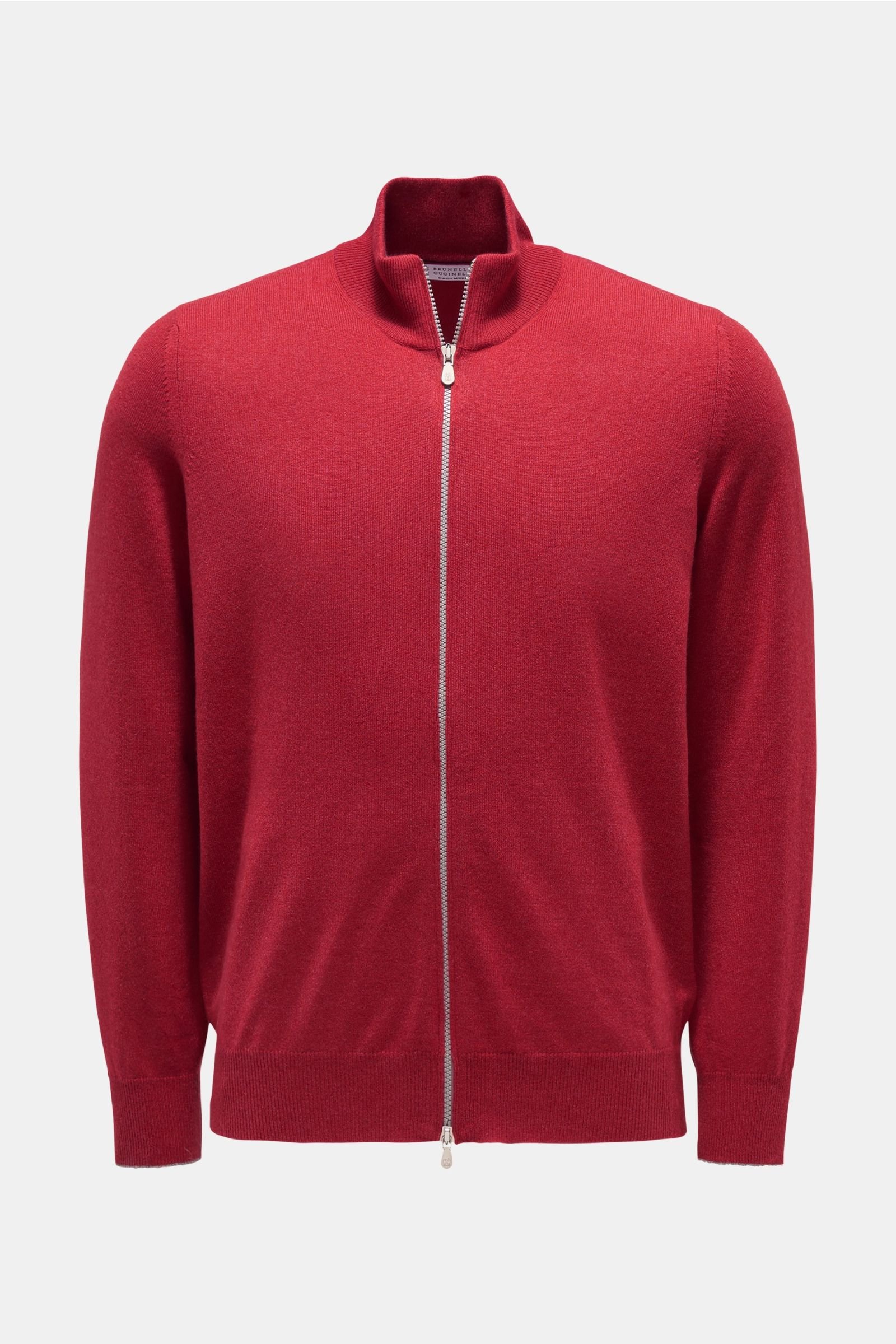 Cashmere cardigan red