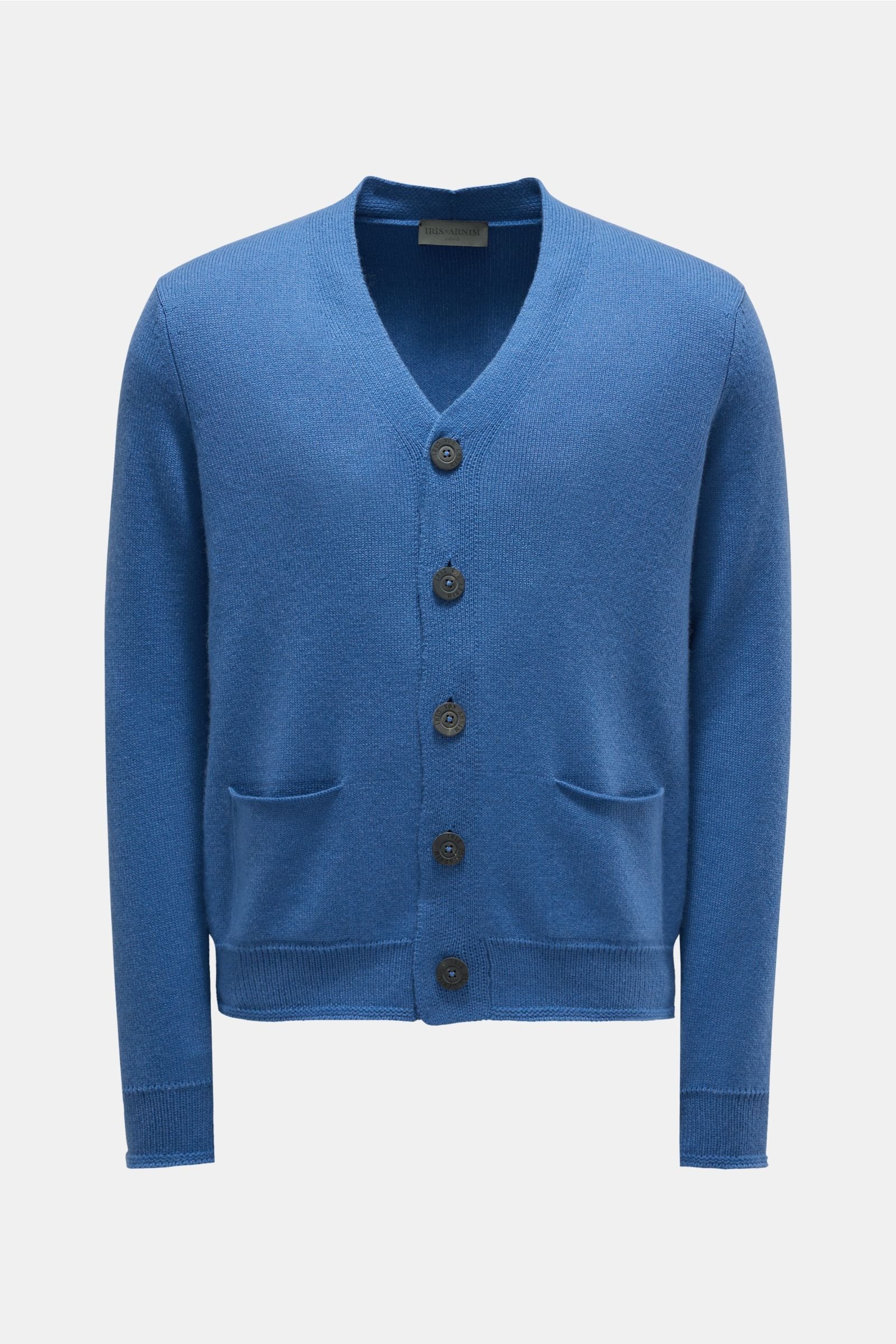 Cashmere cardigan 'Navid' smoky blue