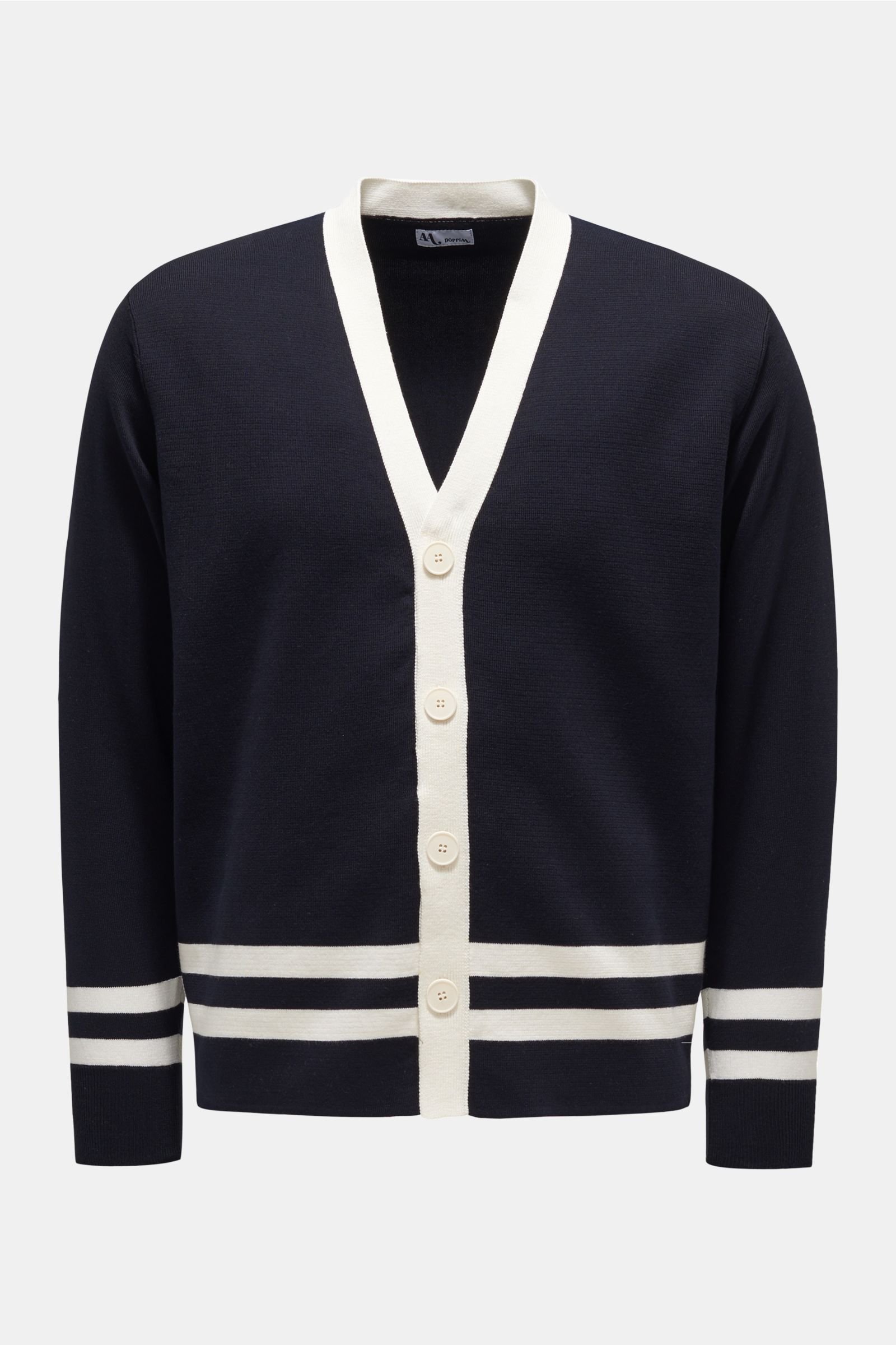 Cardigan 'Aanfitrione' navy/off-white
