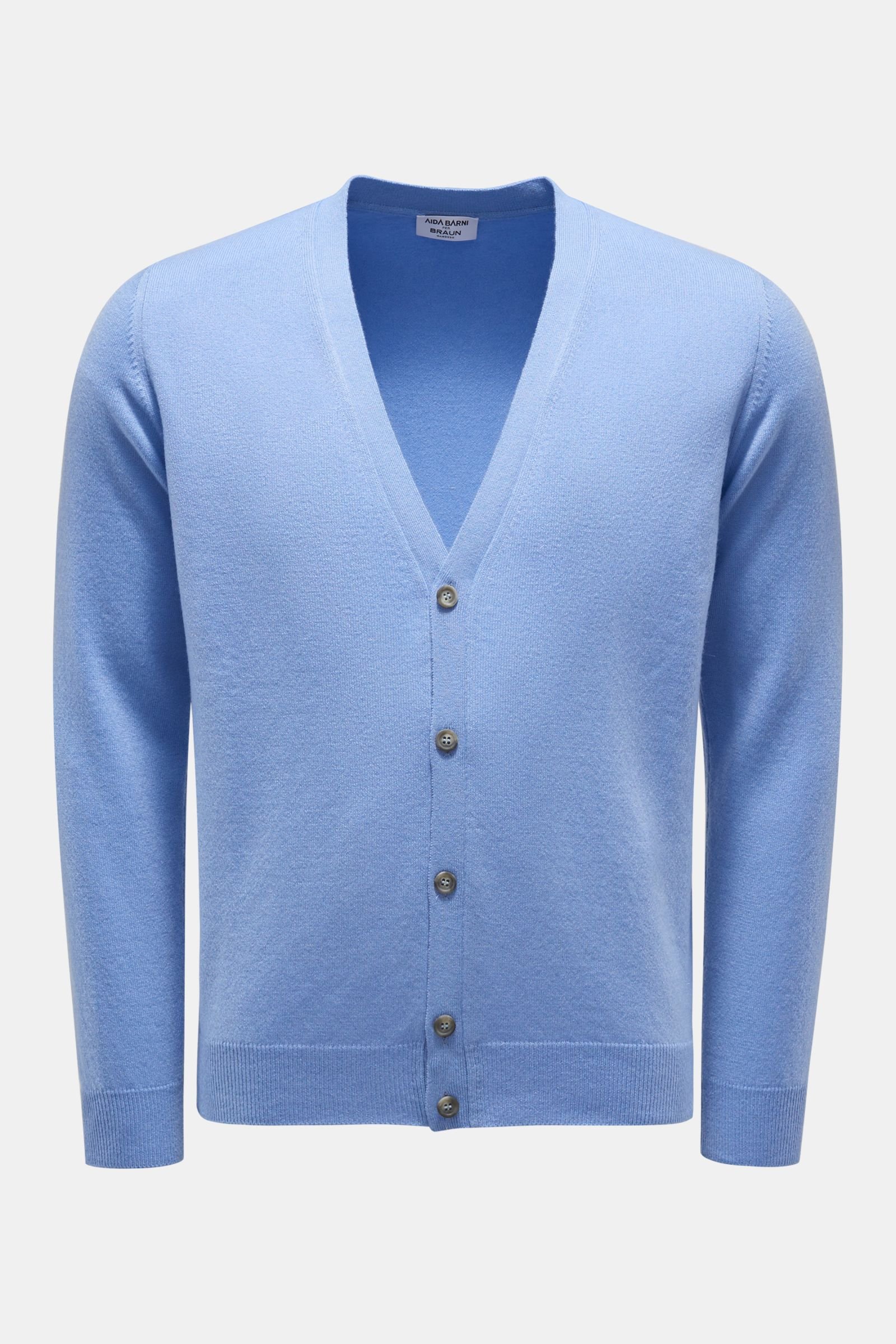Cashmere cardigan smoky blue