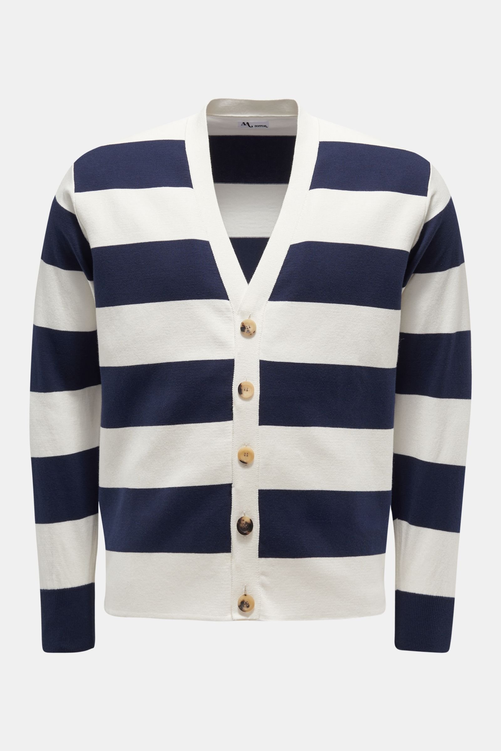 Cardigan 'Aanfitrione' navy/off-white striped
