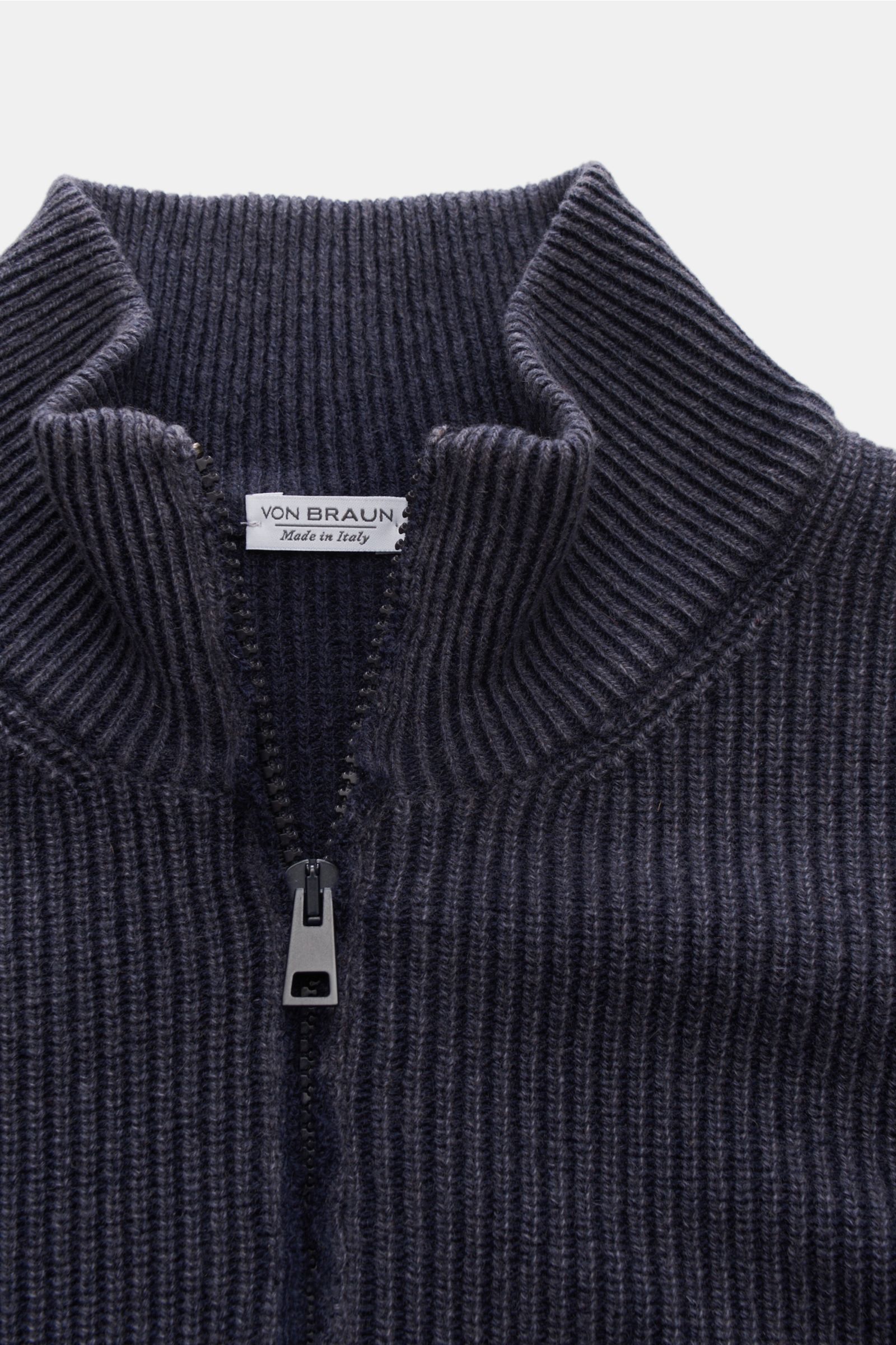navy knitted jacket