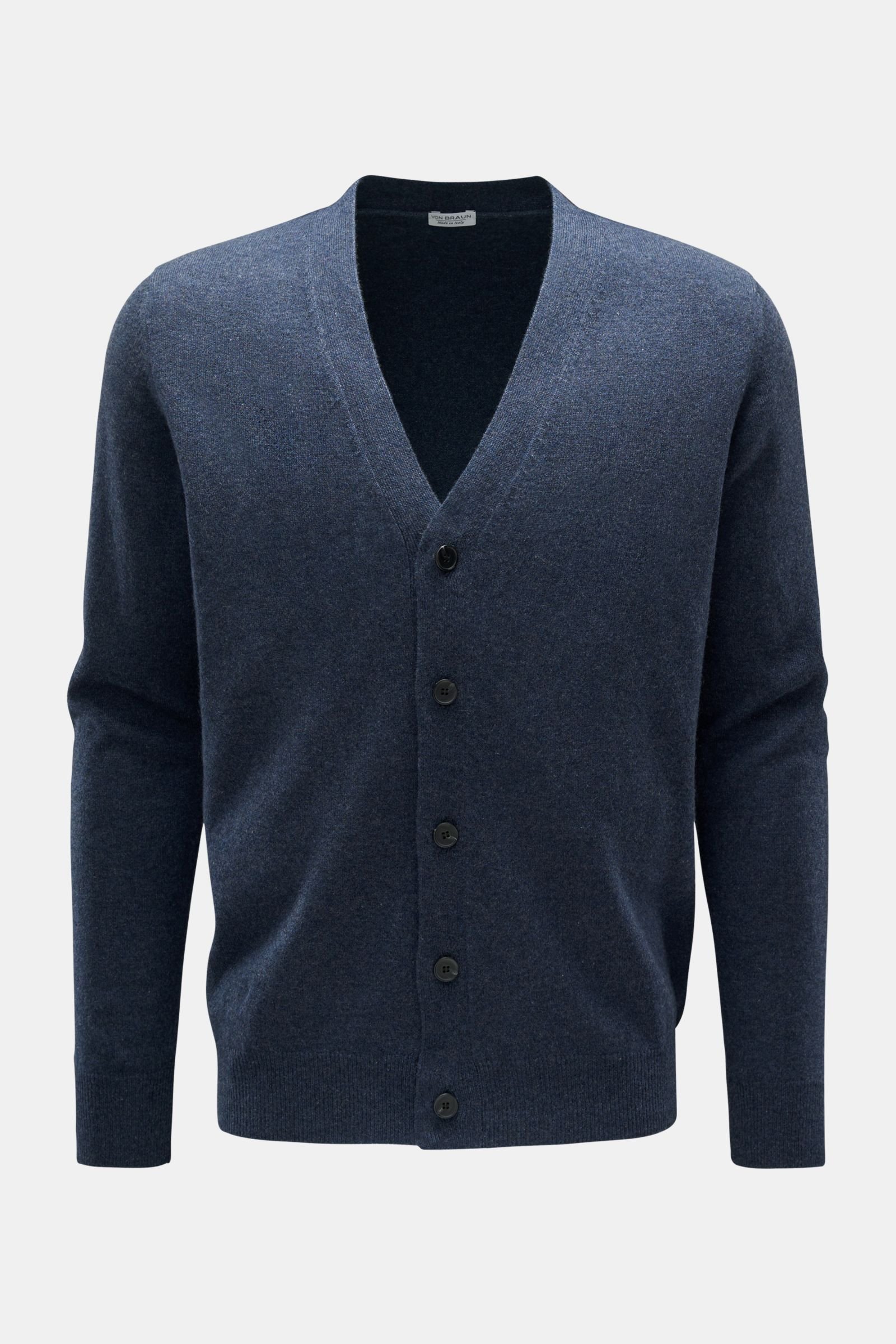 Cashmere cardigan grey-blue