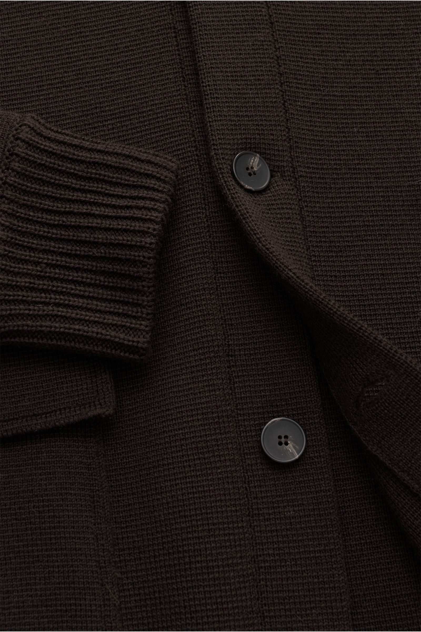 von Braun Merino cardigan dark brown