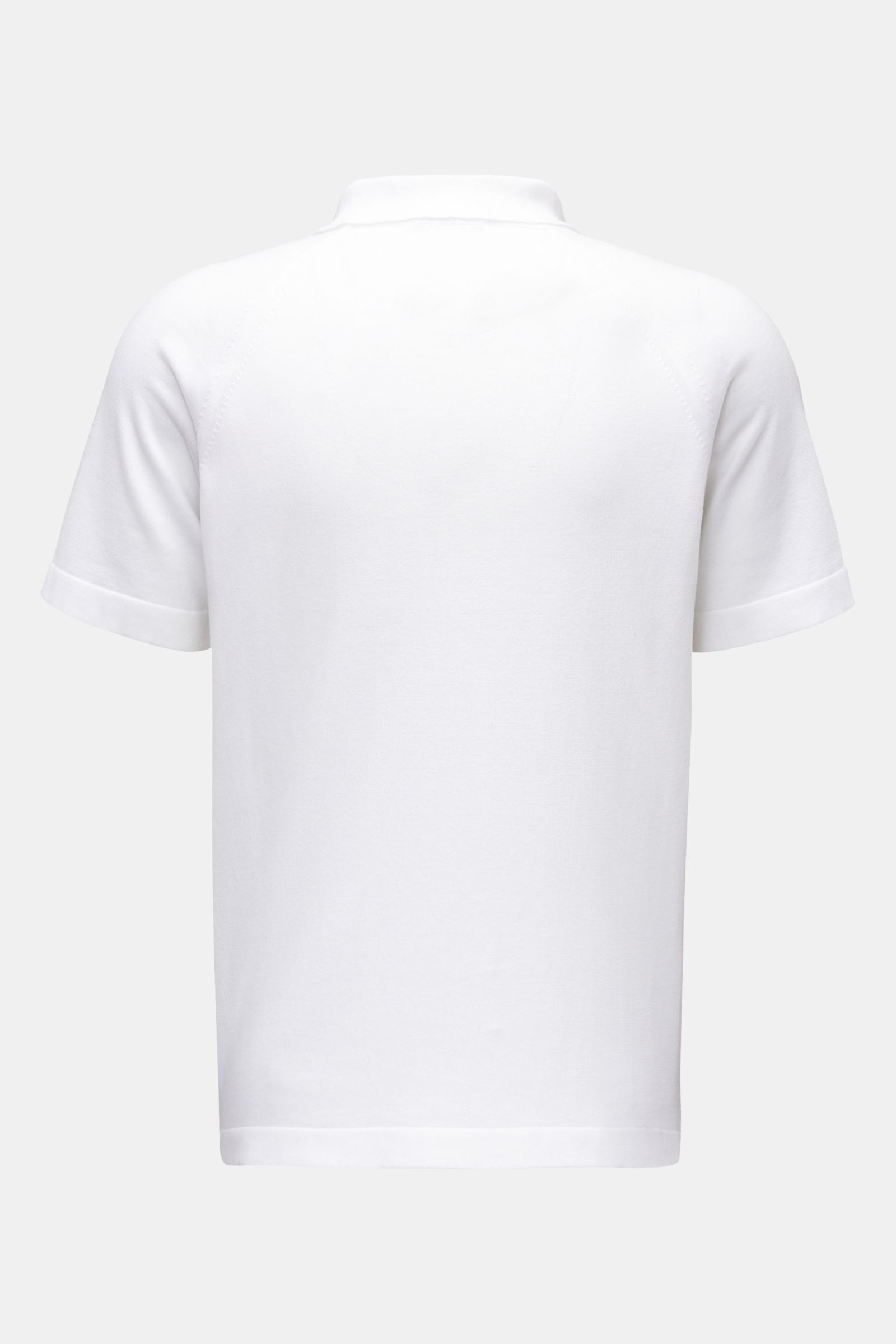 04651/ A trip in a bag Kurzarm-Strickhemd 'Foggy Shirt' weiß