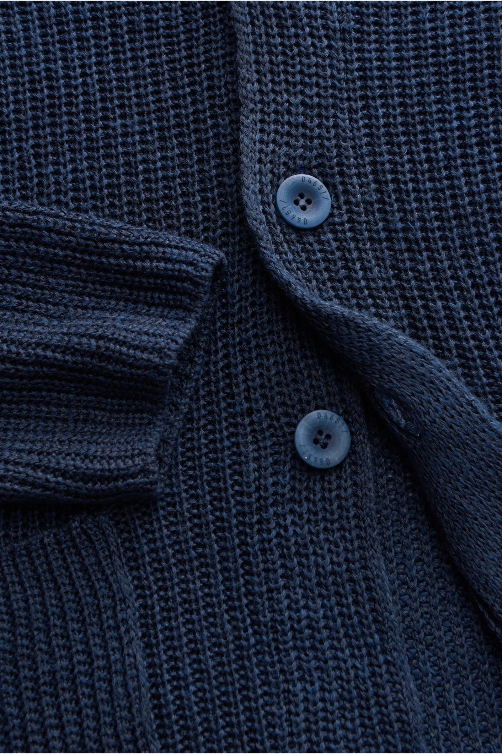 04651/ A trip in a bag Leinen Cardigan 'Blue Marine' navy