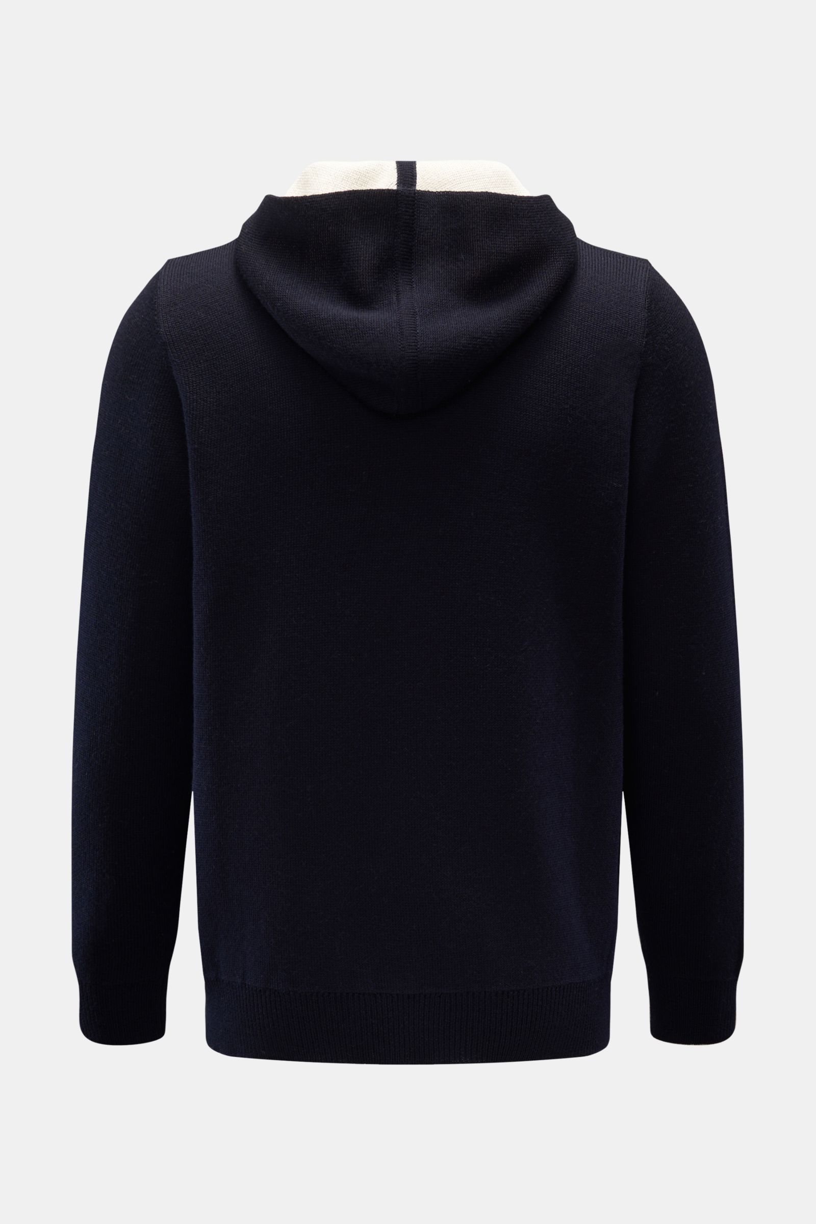 04651/ A trip in a bag Cardigan 'Outdoor Hooded cardigan' navy/cream