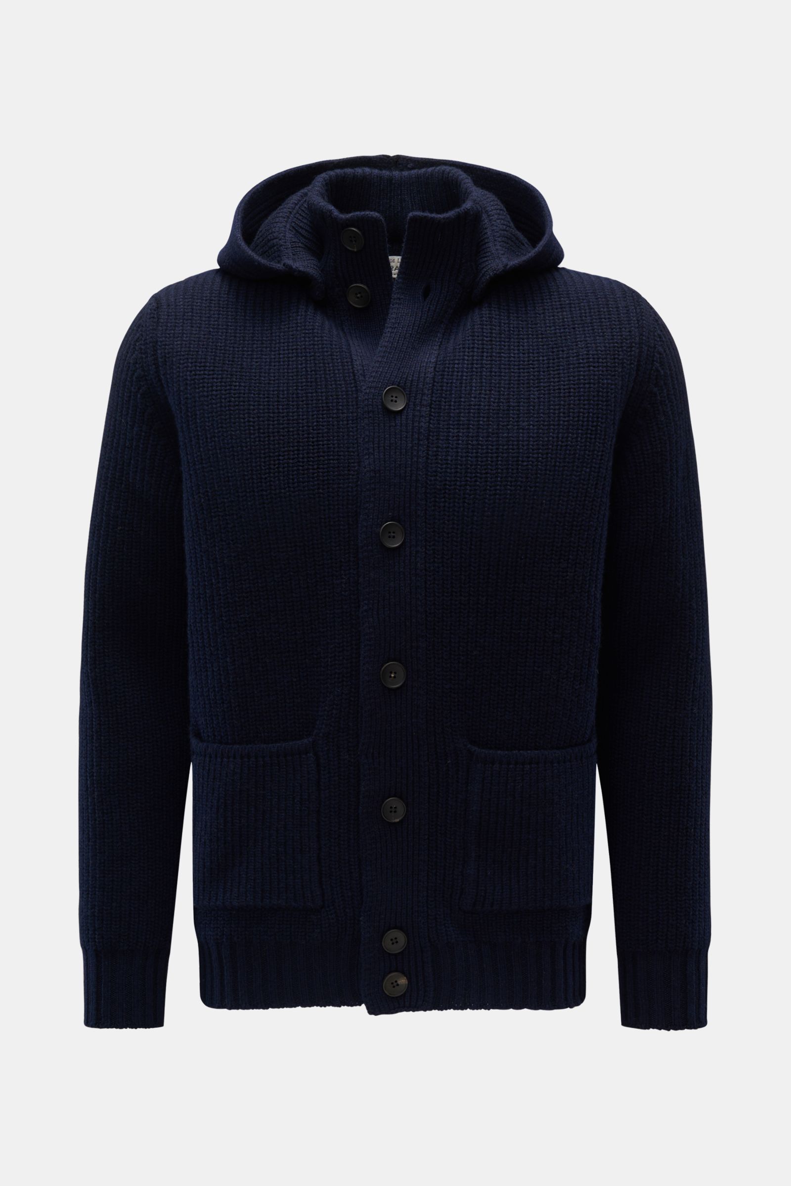 FILIPPO DE LAURENTIIS merino cardigan navy | BRAUN Hamburg