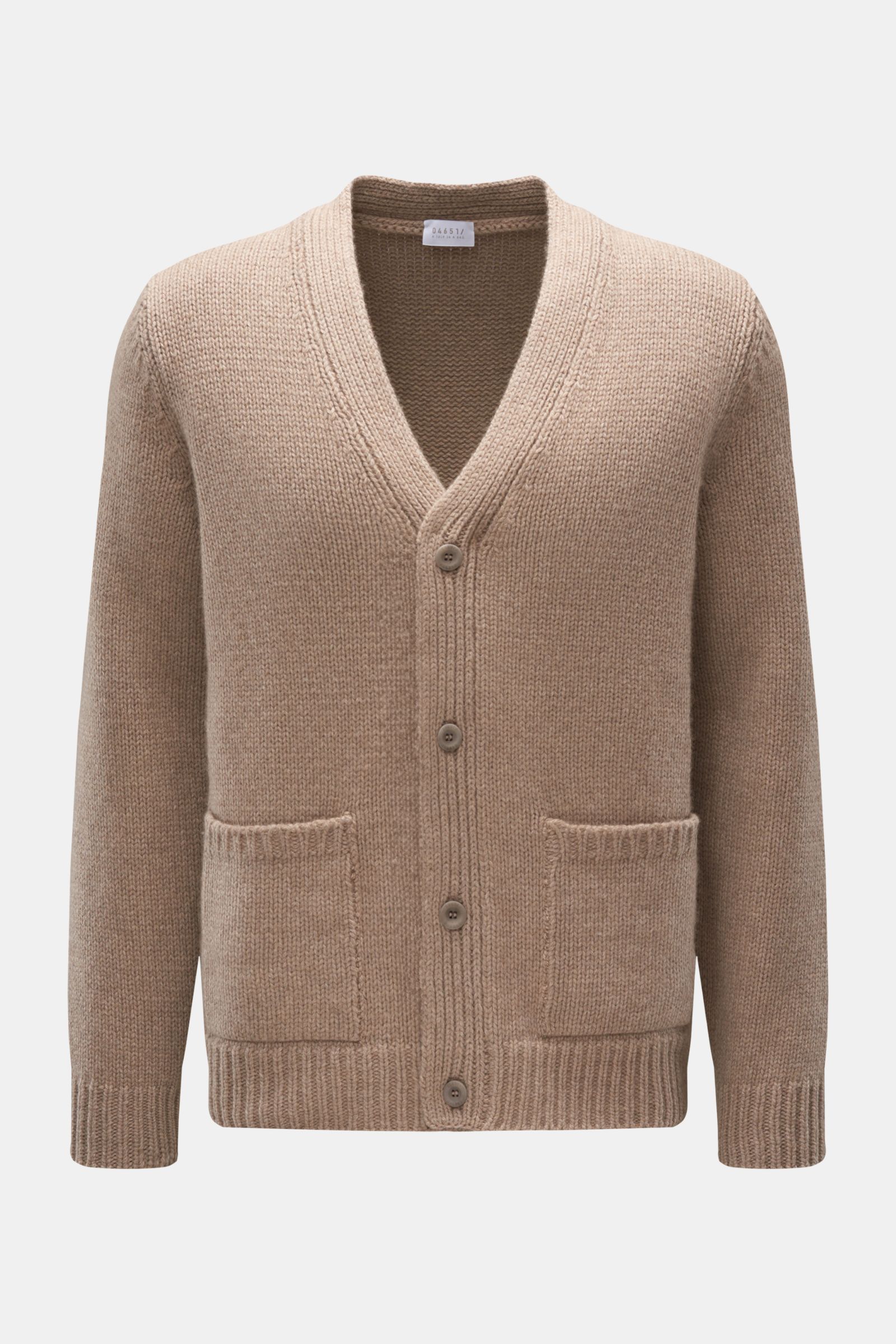 04651/ A trip in a bag Cashmere cardigan sand