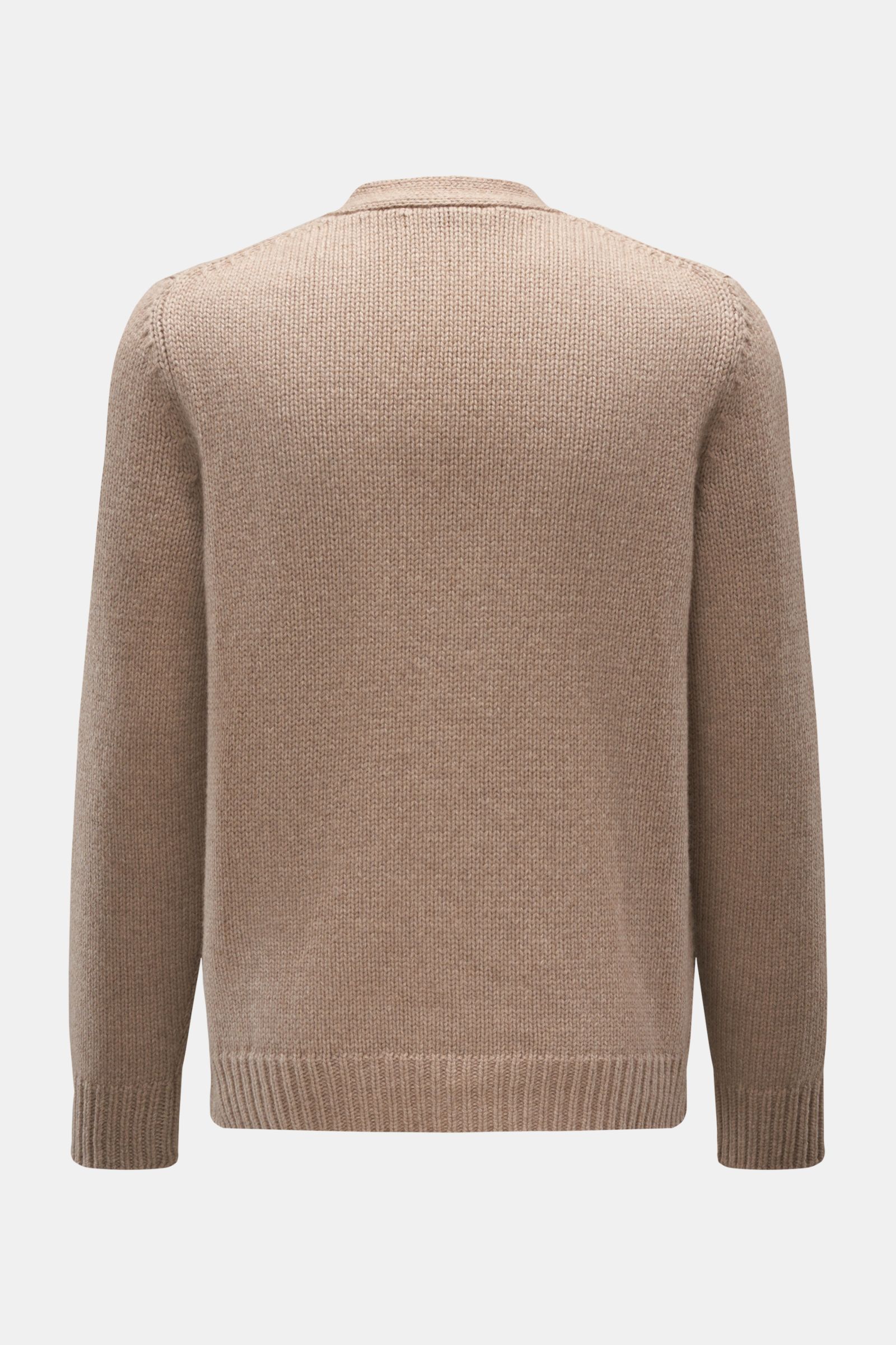 04651/ A trip in a bag Cashmere cardigan sand