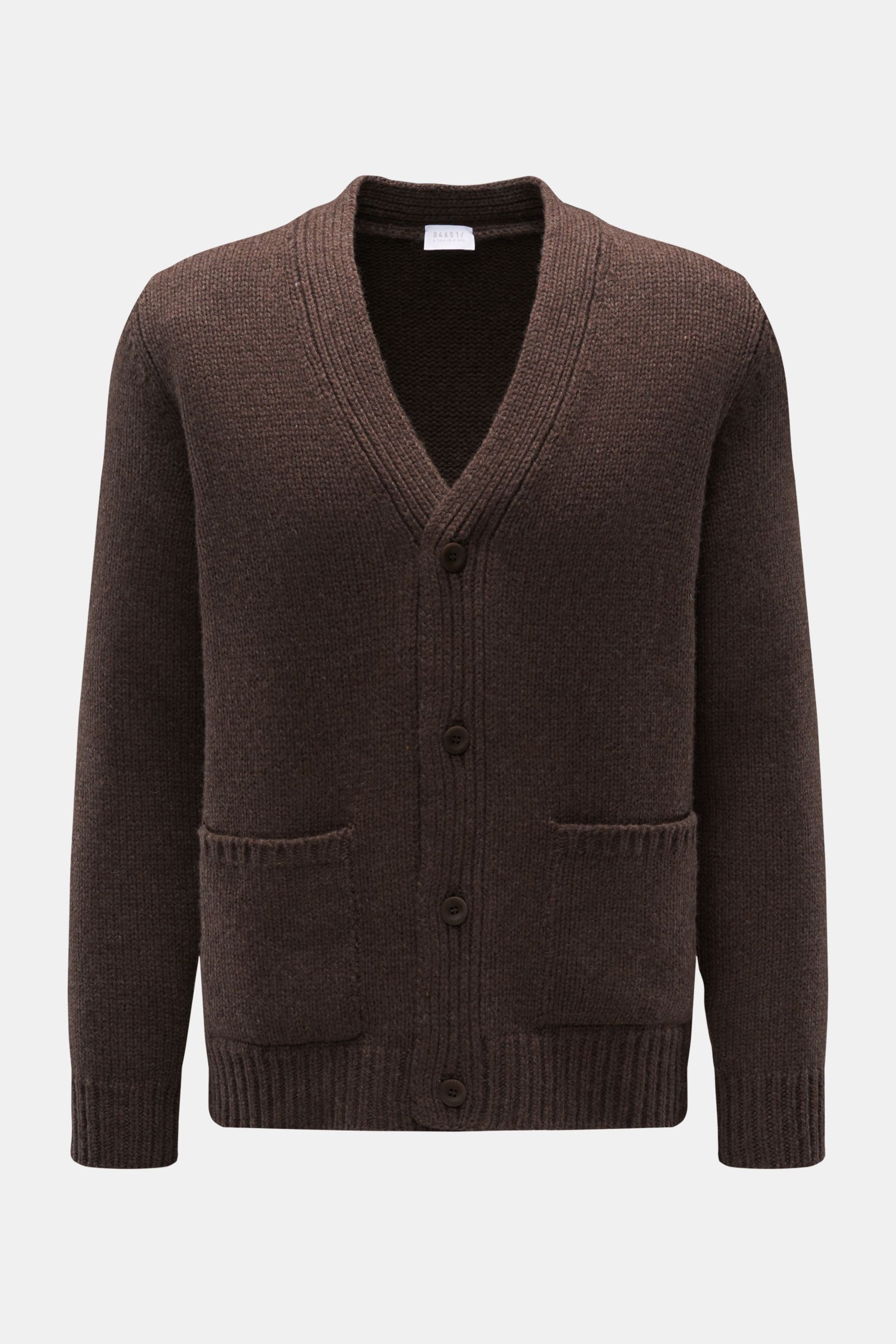 04651/ A trip in a bag Cashmere Cardigan dunkelbraun