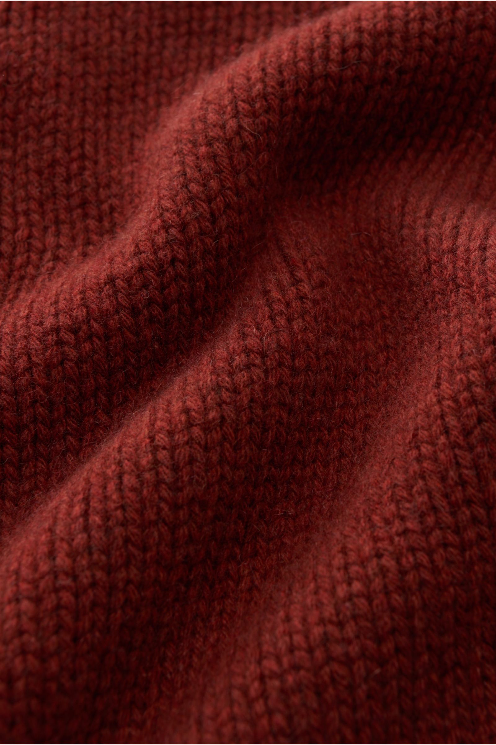 04651/ A trip in a bag Cashmere Cardigan rostbraun