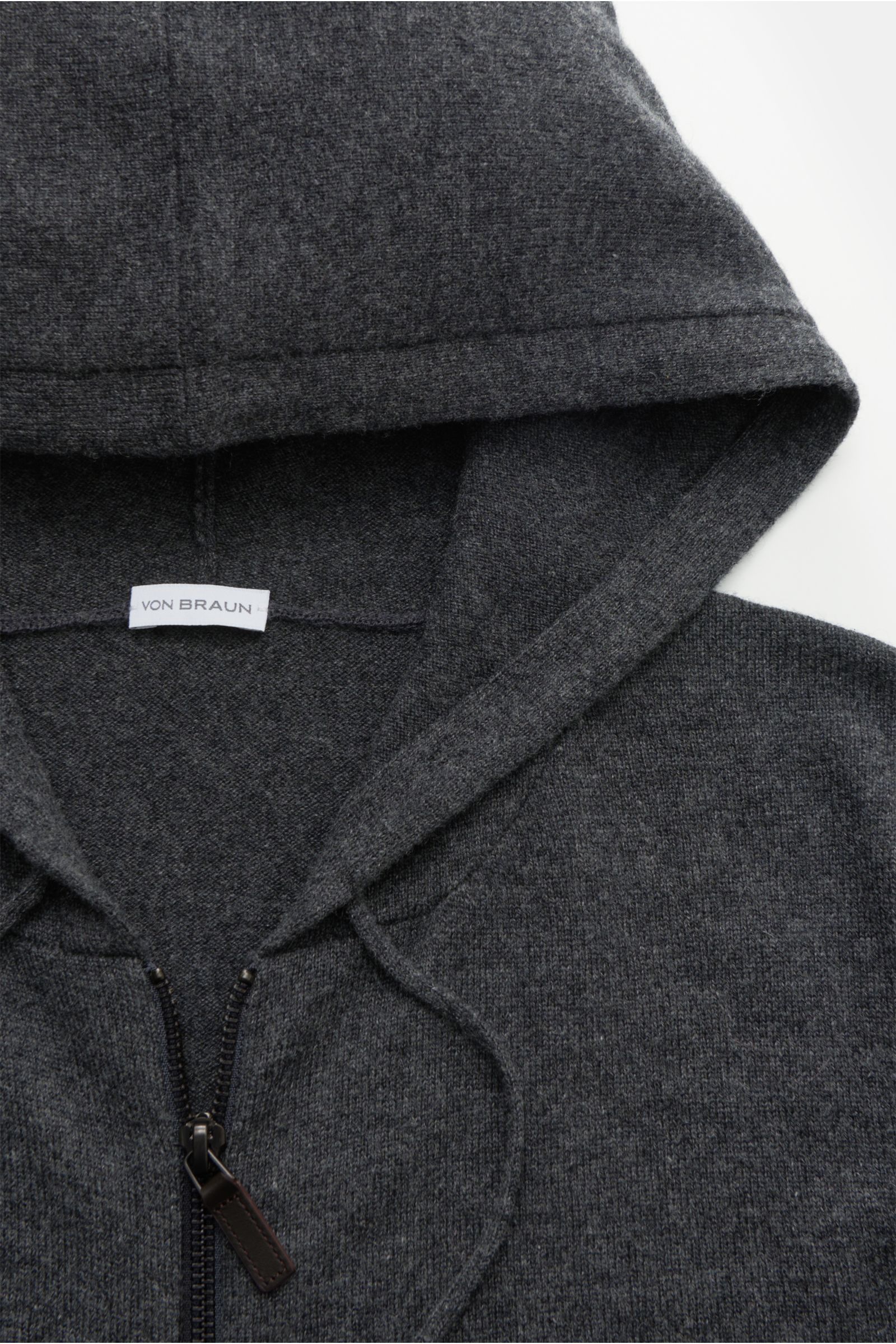 von Braun Cashmere Strickjacke dunkelgrau meliert