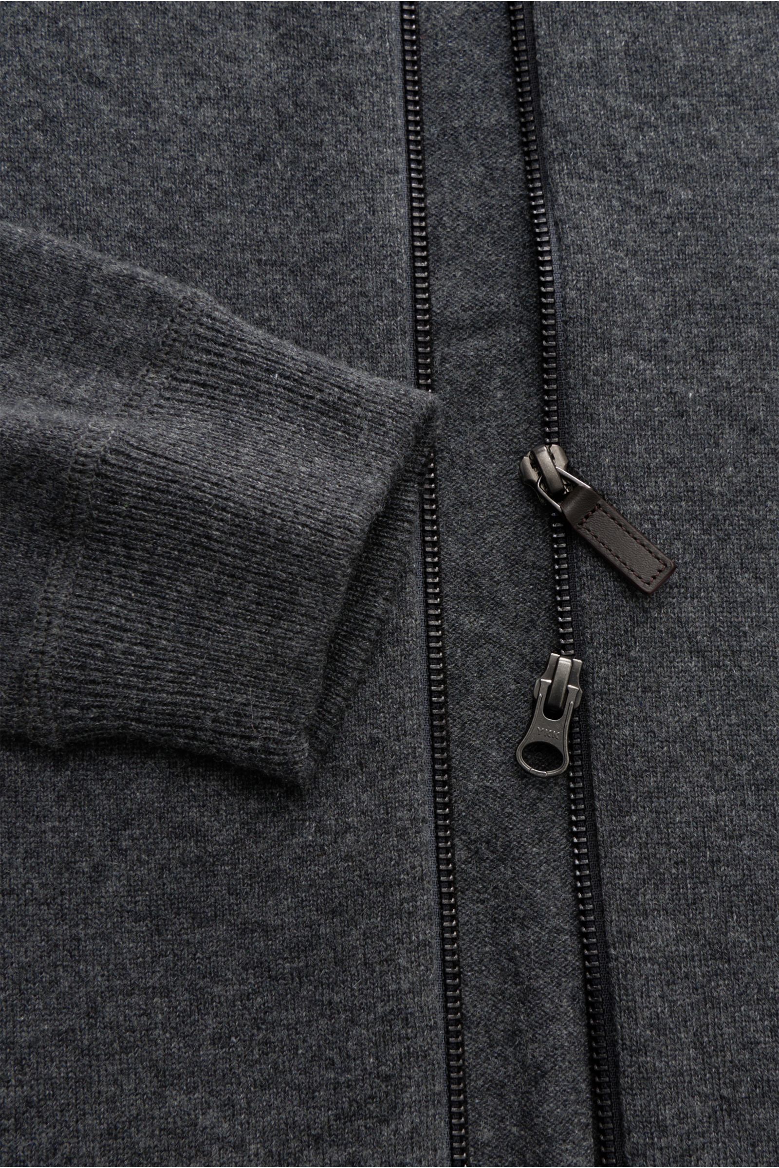 von Braun Cashmere Strickjacke dunkelgrau meliert