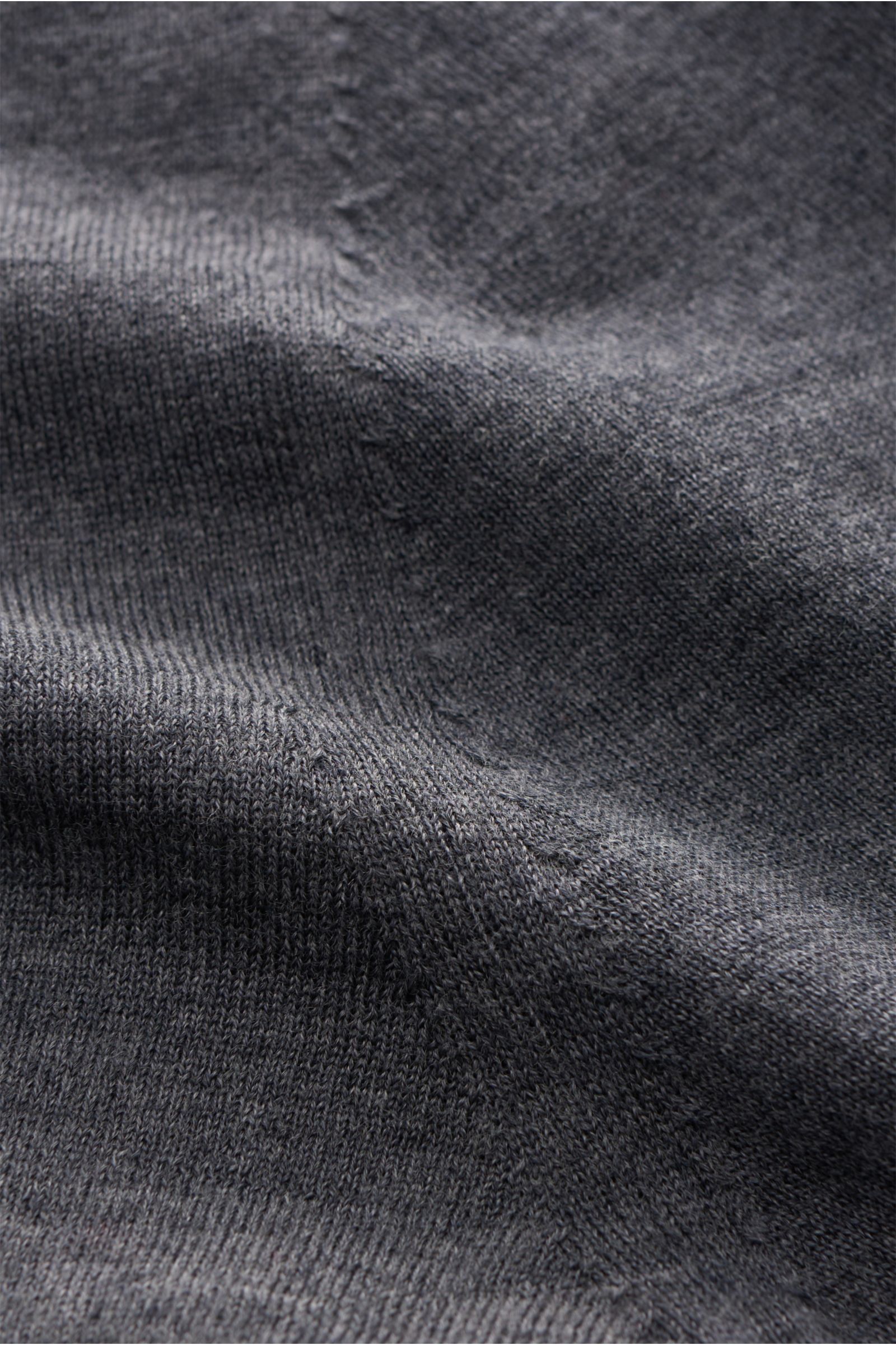 von Braun Merino Cardigan dunkelgrau meliert