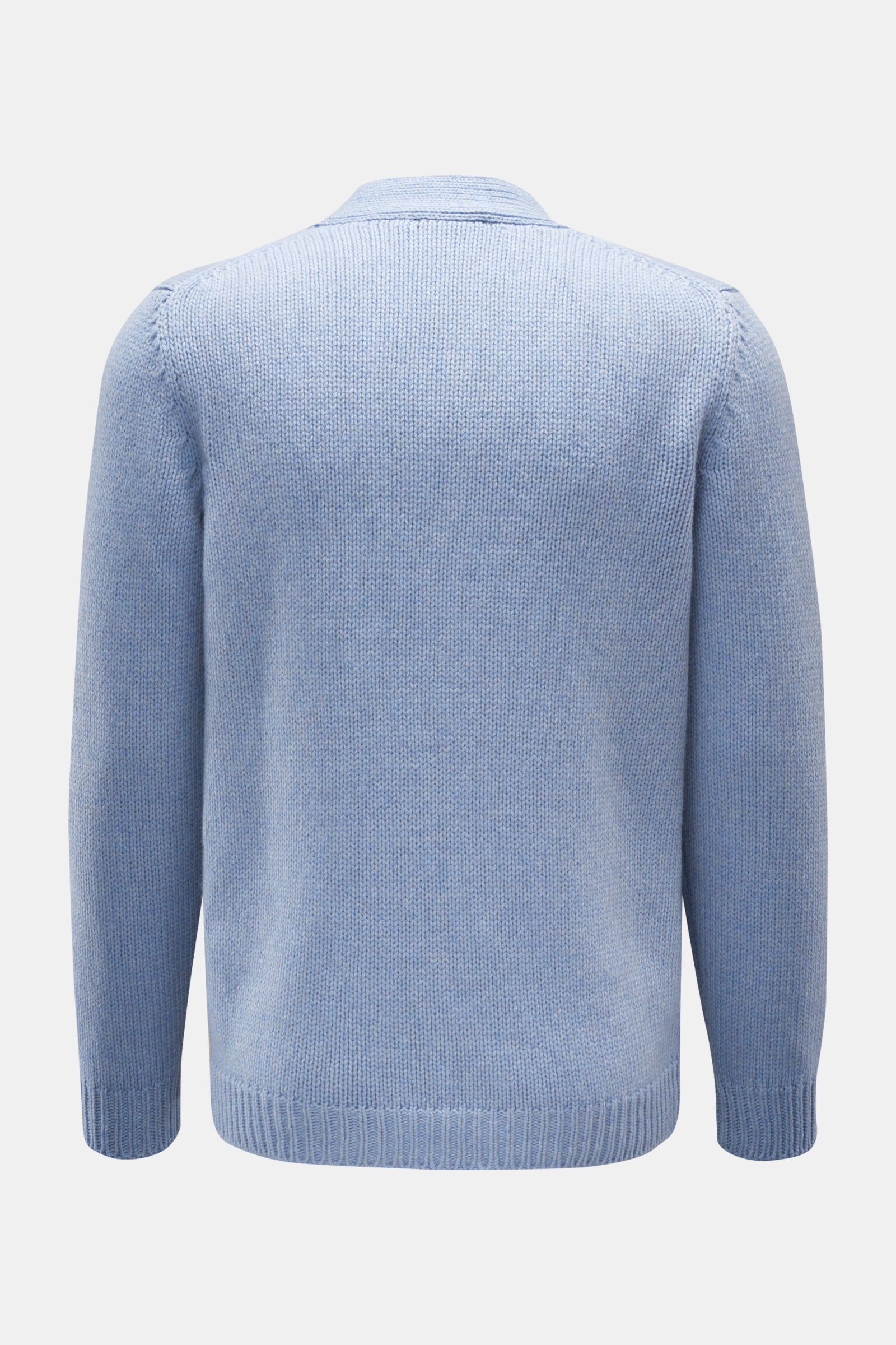 04651/ A trip in a bag Cashmere Cardigan hellblau