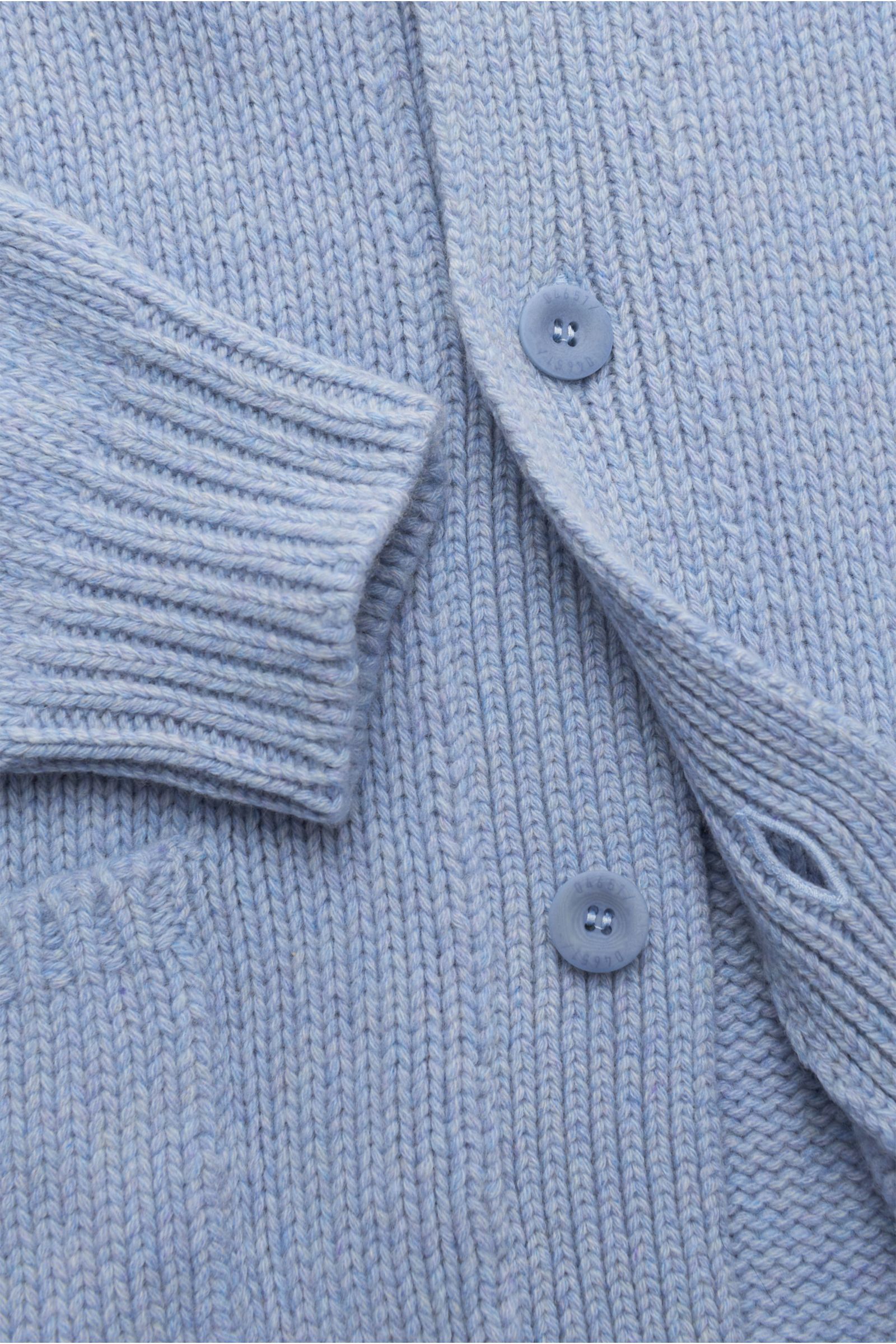 04651/ A trip in a bag Cashmere Cardigan hellblau