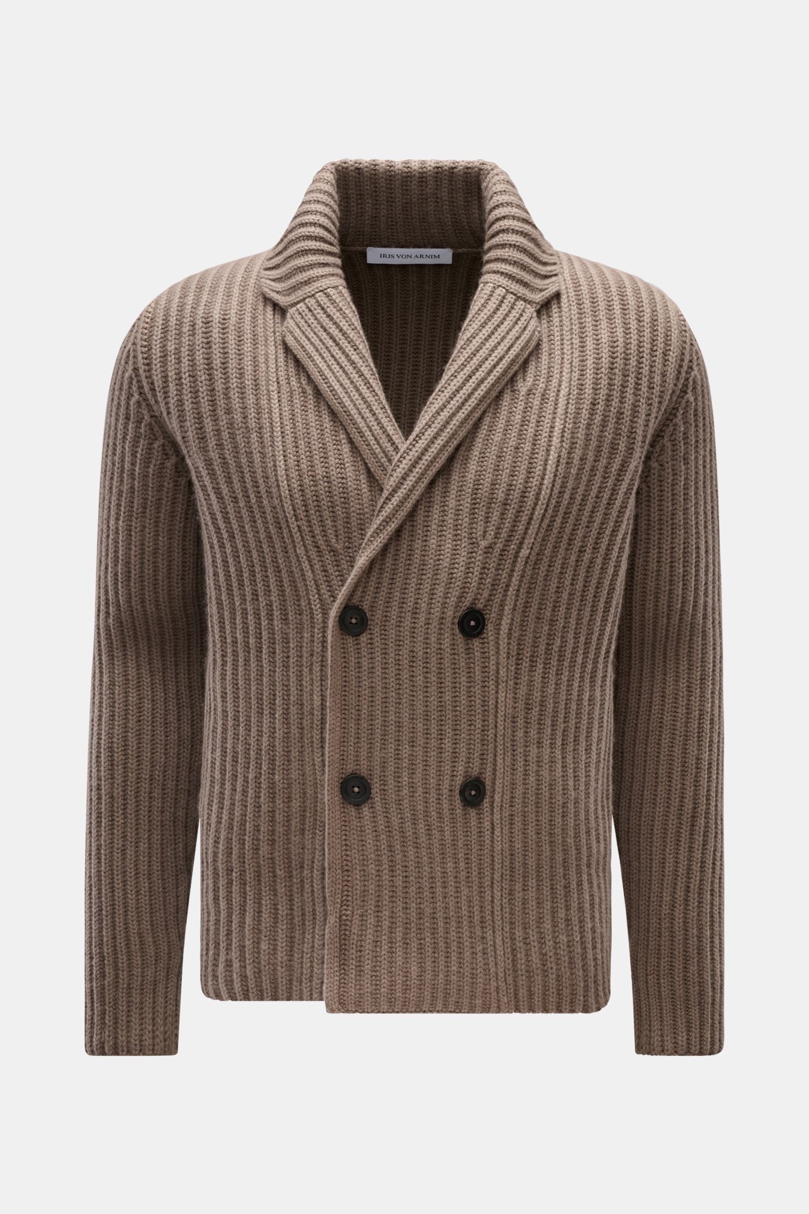 IRIS VON ARNIM UOMO cashmere cardigan 'Arvada' taupe | BRAUN Hamburg