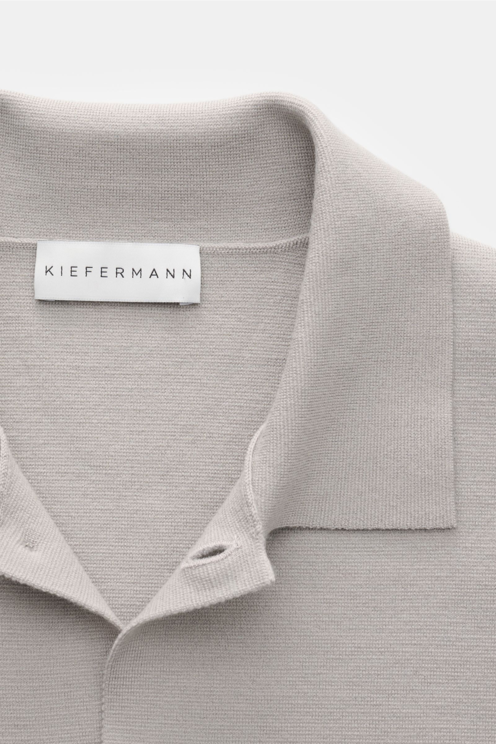 Kiefermann Merino Jersey-Cardigan 'Clemenso' hellgrau