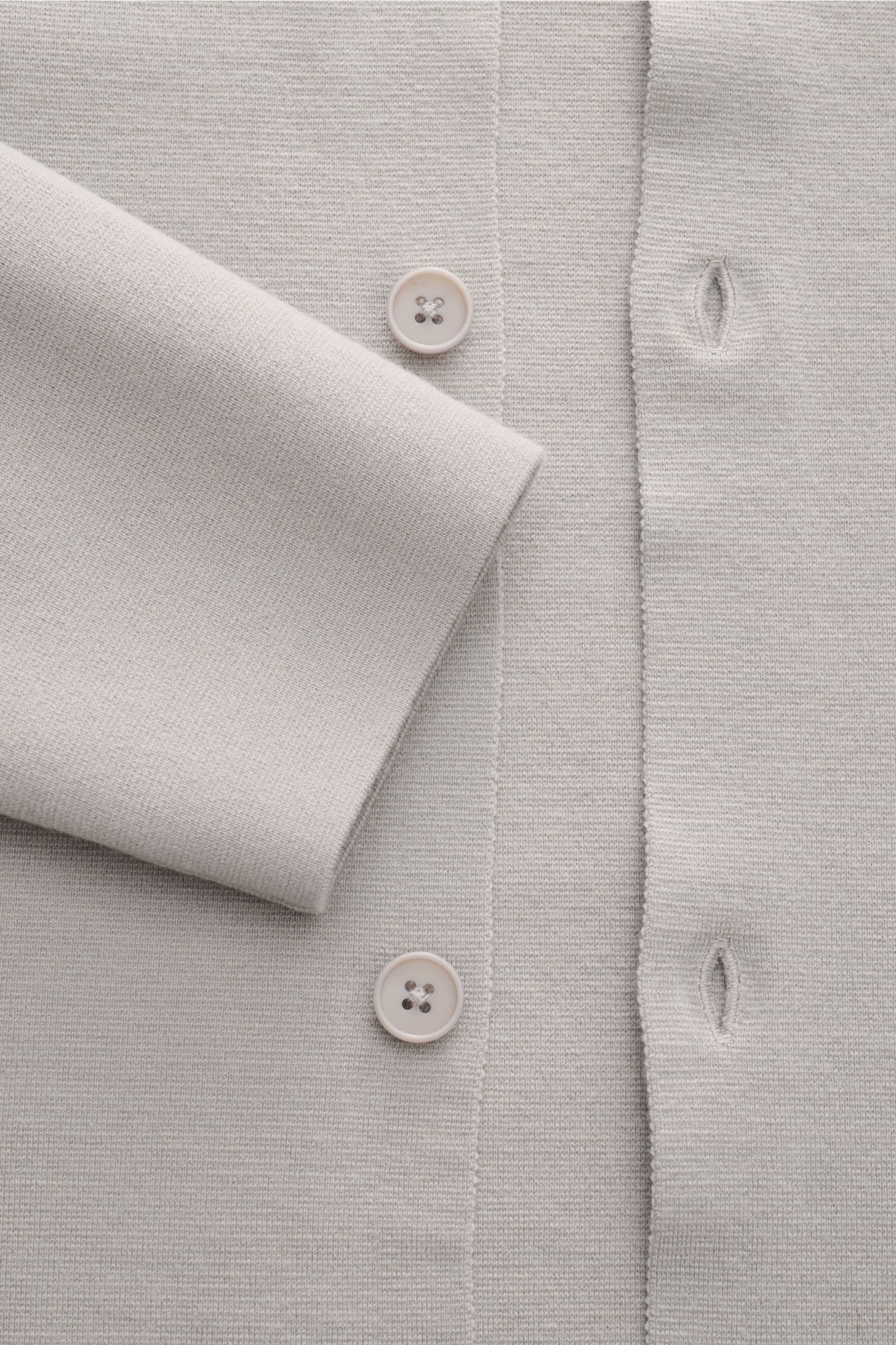 Kiefermann Merino Jersey-Cardigan 'Clemenso' hellgrau