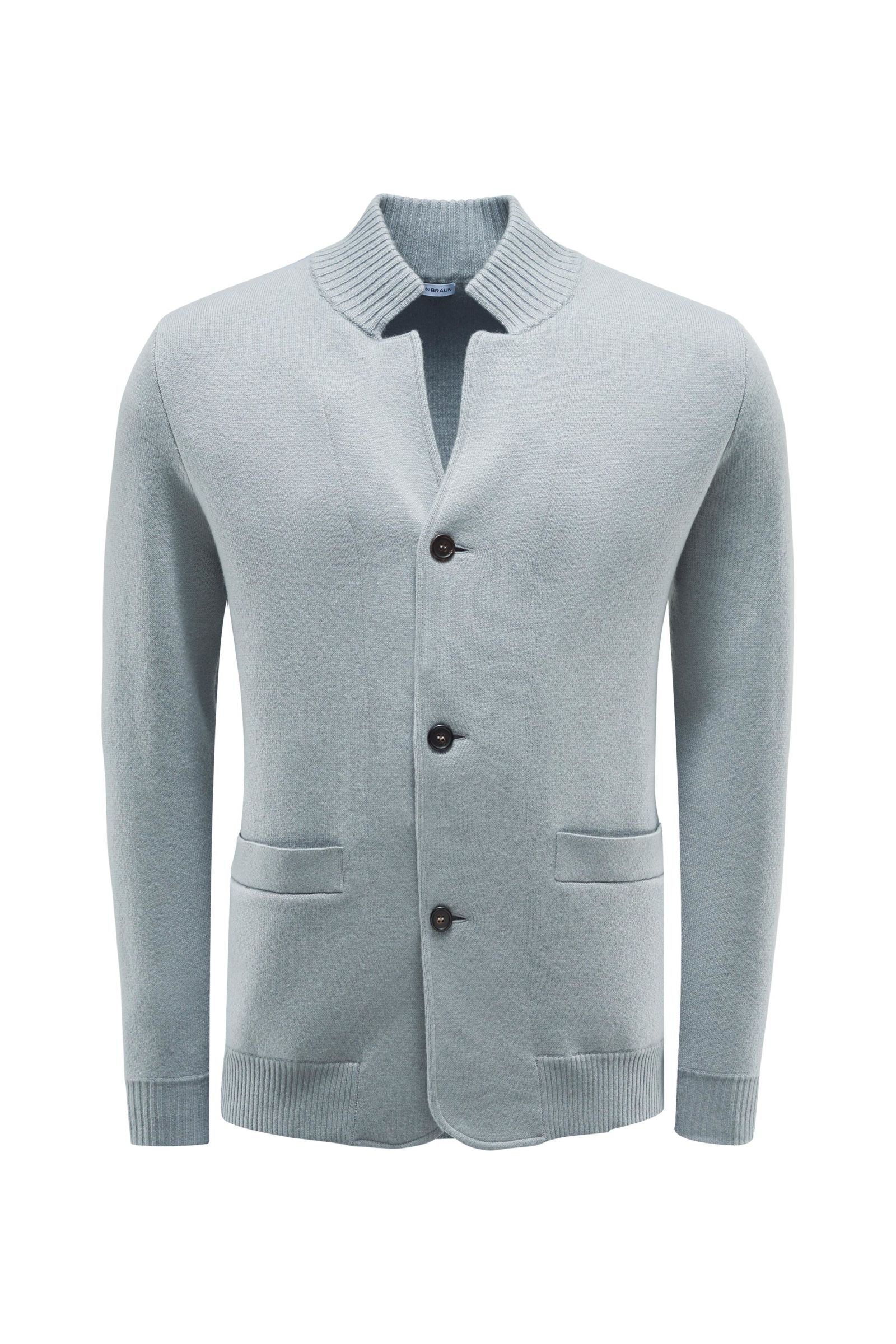 Cashmere knit blazer light grey