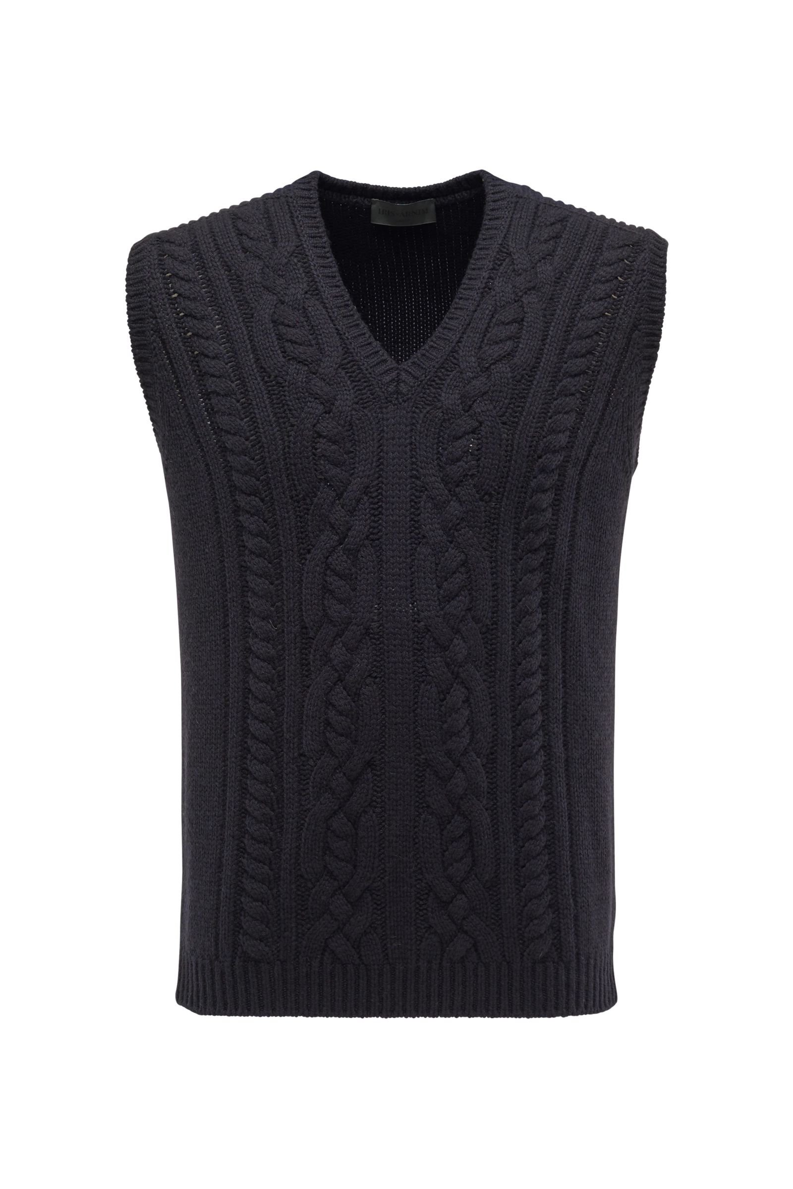 Cashmere sweater vest 'Odell' navy